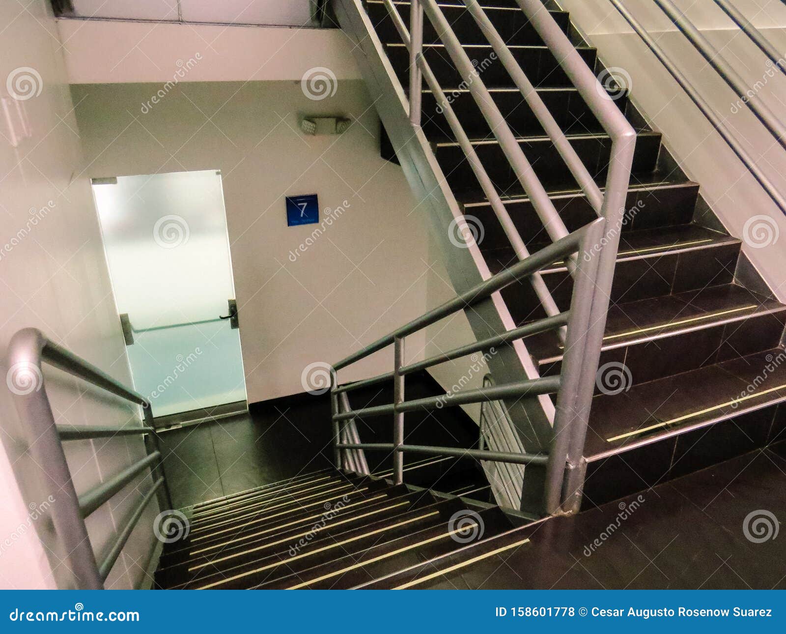 Hospital Stairs and Glass Door Stock Photo - Image of glass, moving ...