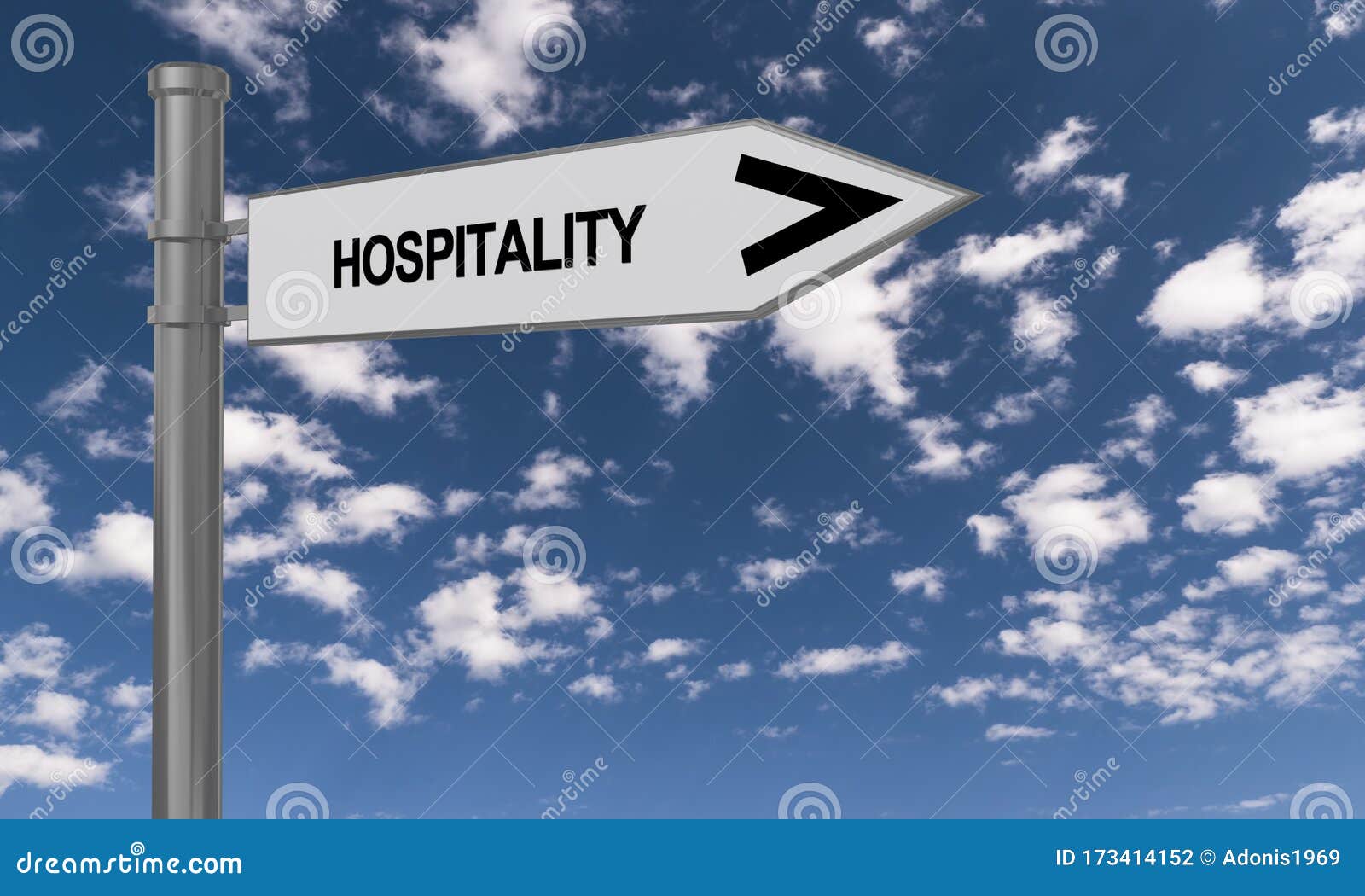 hospitality traffic sign
