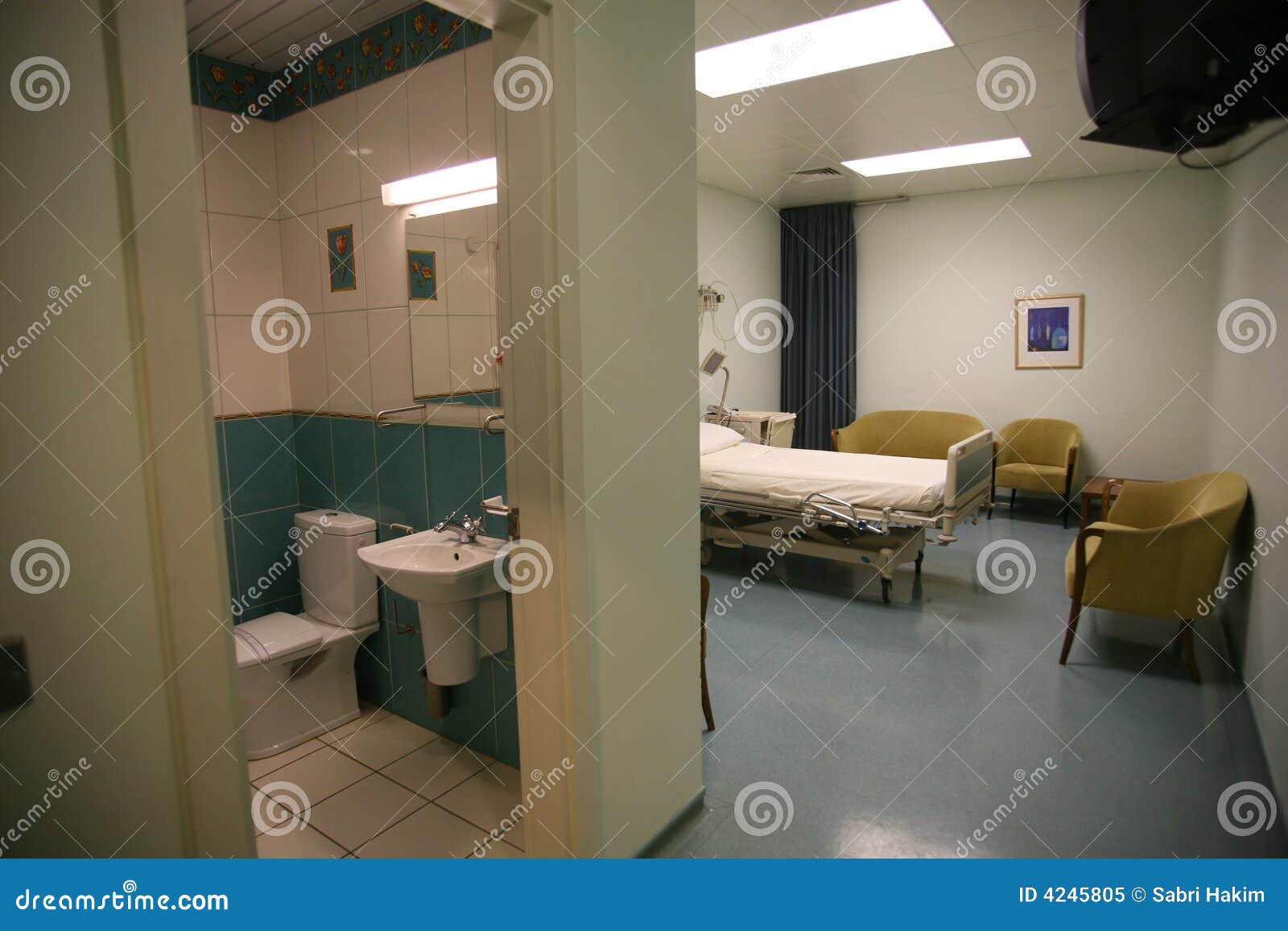 Hospitals Bedroom and Washroom Stock Image Image of blanket, floor