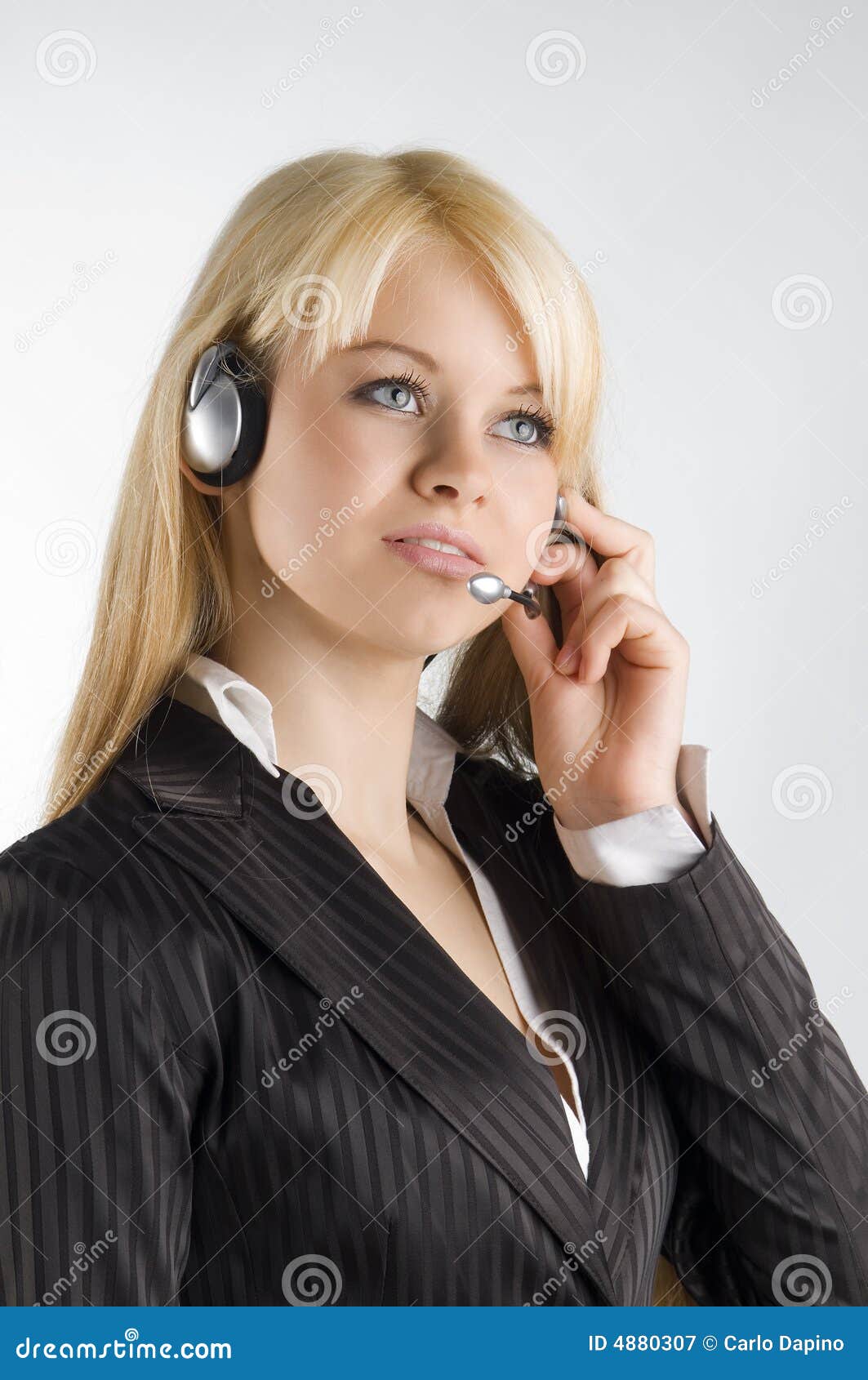 hostess with earphone