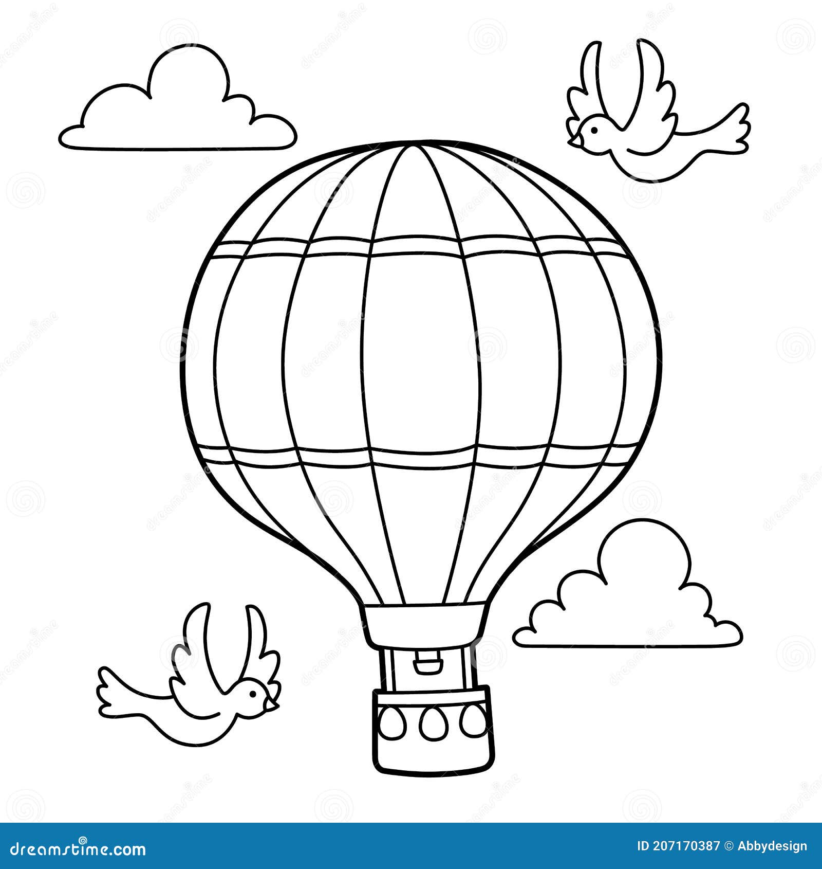 Coloring Page Hot Air Balloon Stock Illustrations 170 Coloring Page Hot Air Balloon Stock Illustrations Vectors Clipart Dreamstime