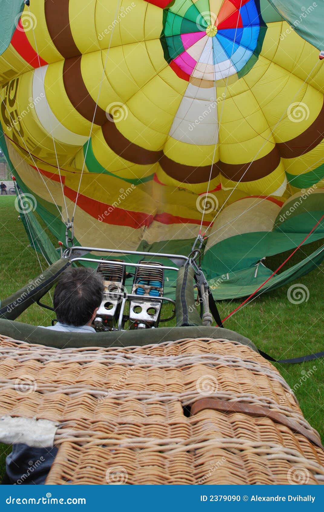 Hot Air Balloon stock photo. Image of colorful, grass 2379090