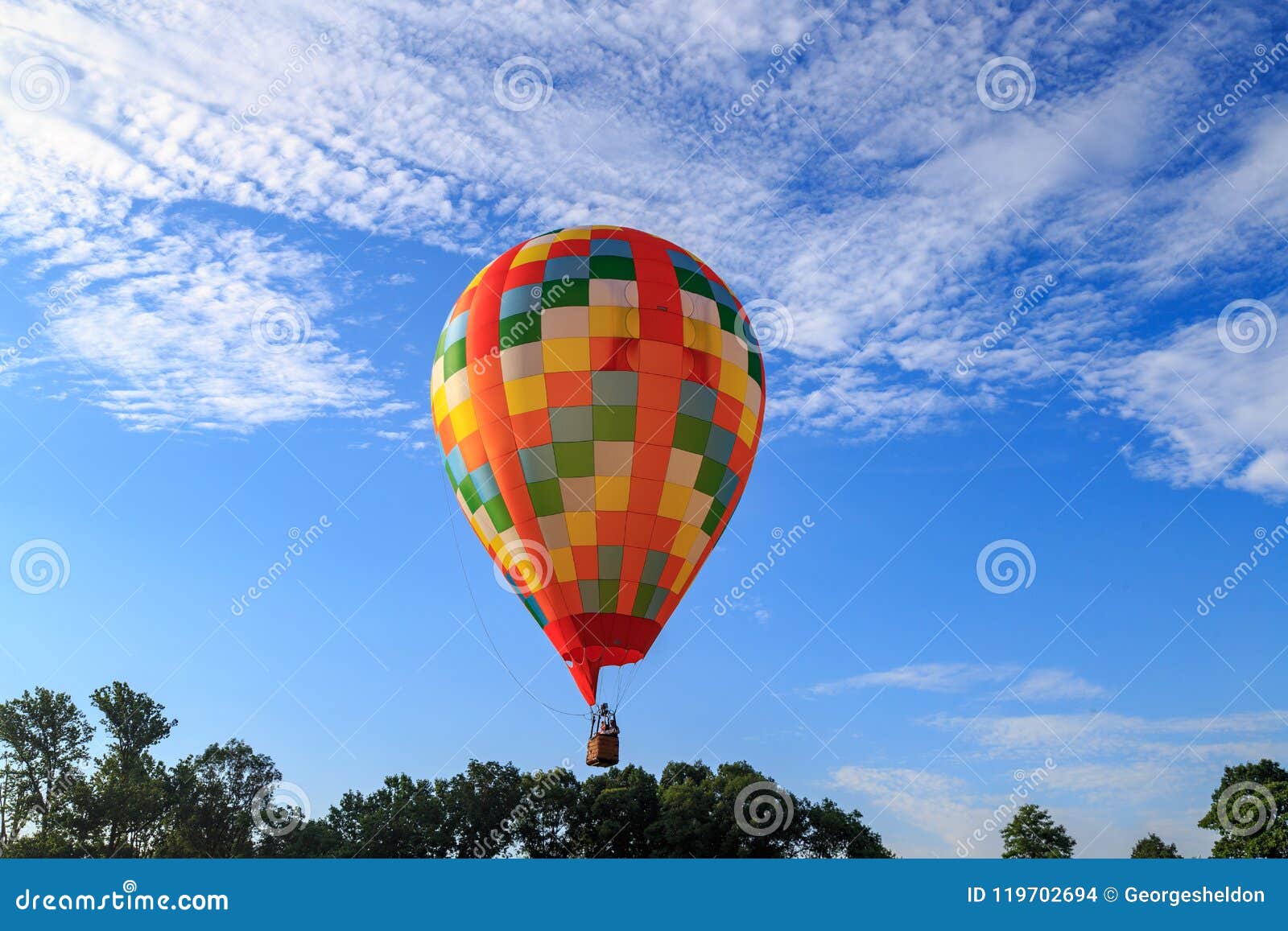 A Hot Air Balloon In Flight Editorial Stock Image Image Of