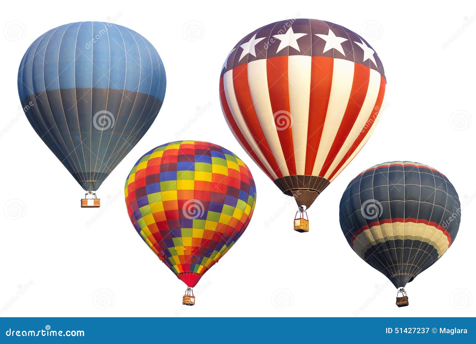 hot air balloon  on white background