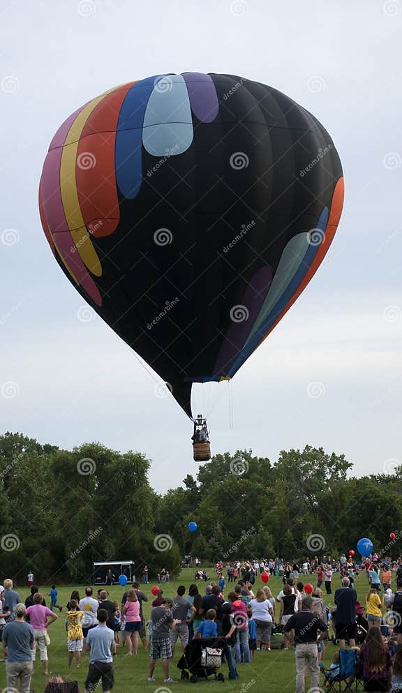 Hot Air Balloon Lifting Off in Grayslake Editorial Stock Photo Image
