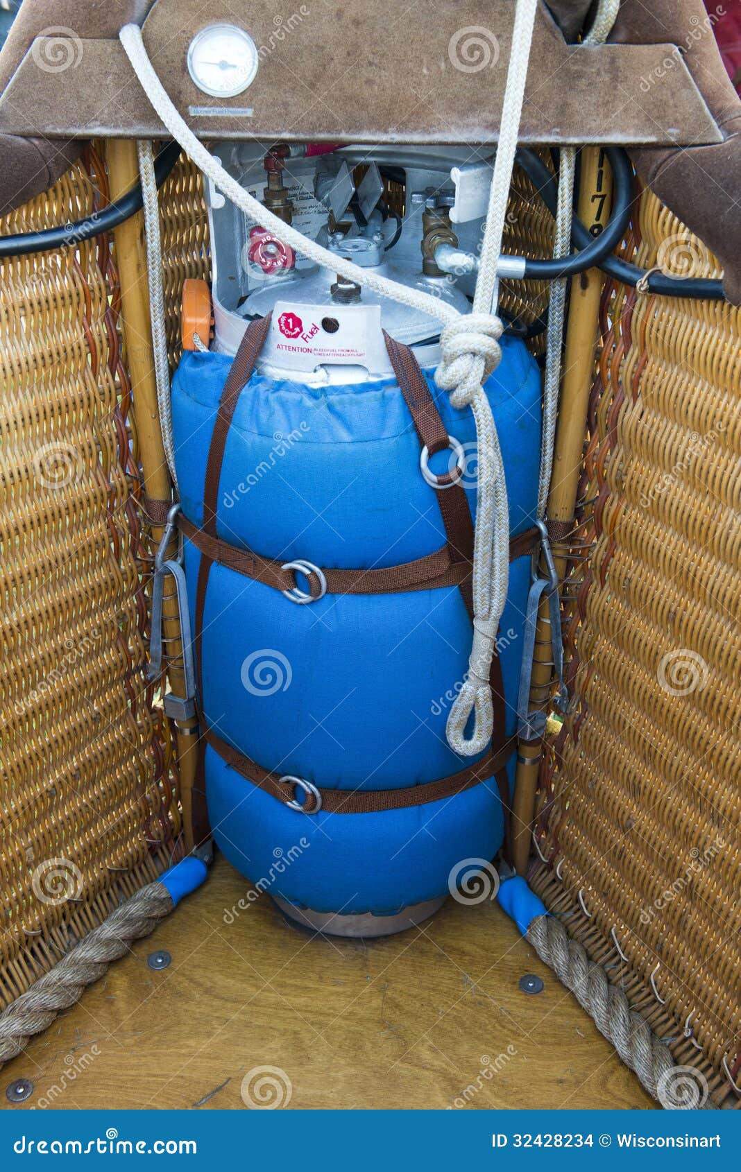 Hot Air Balloon LP Propane Gas In Gondola Stock Images 