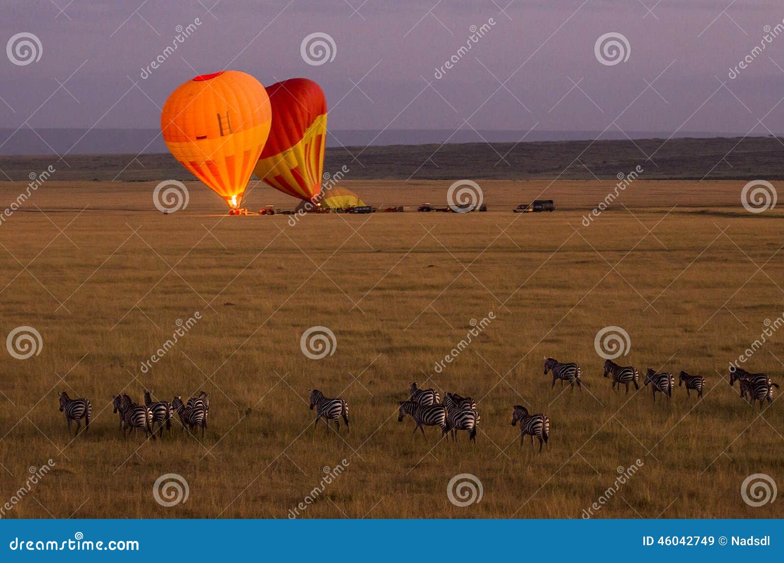 hot air balloon in the masai mara
