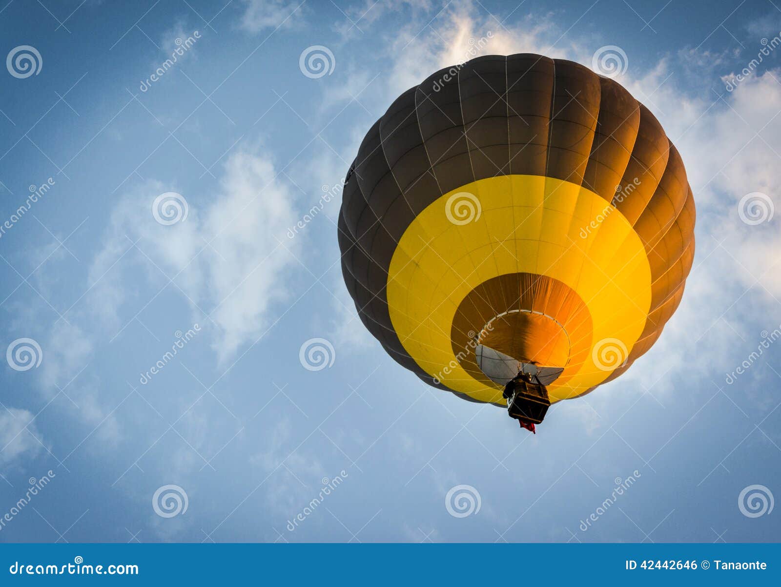 Hot air balloon rising stock photo. Image of flight, journey 42442646