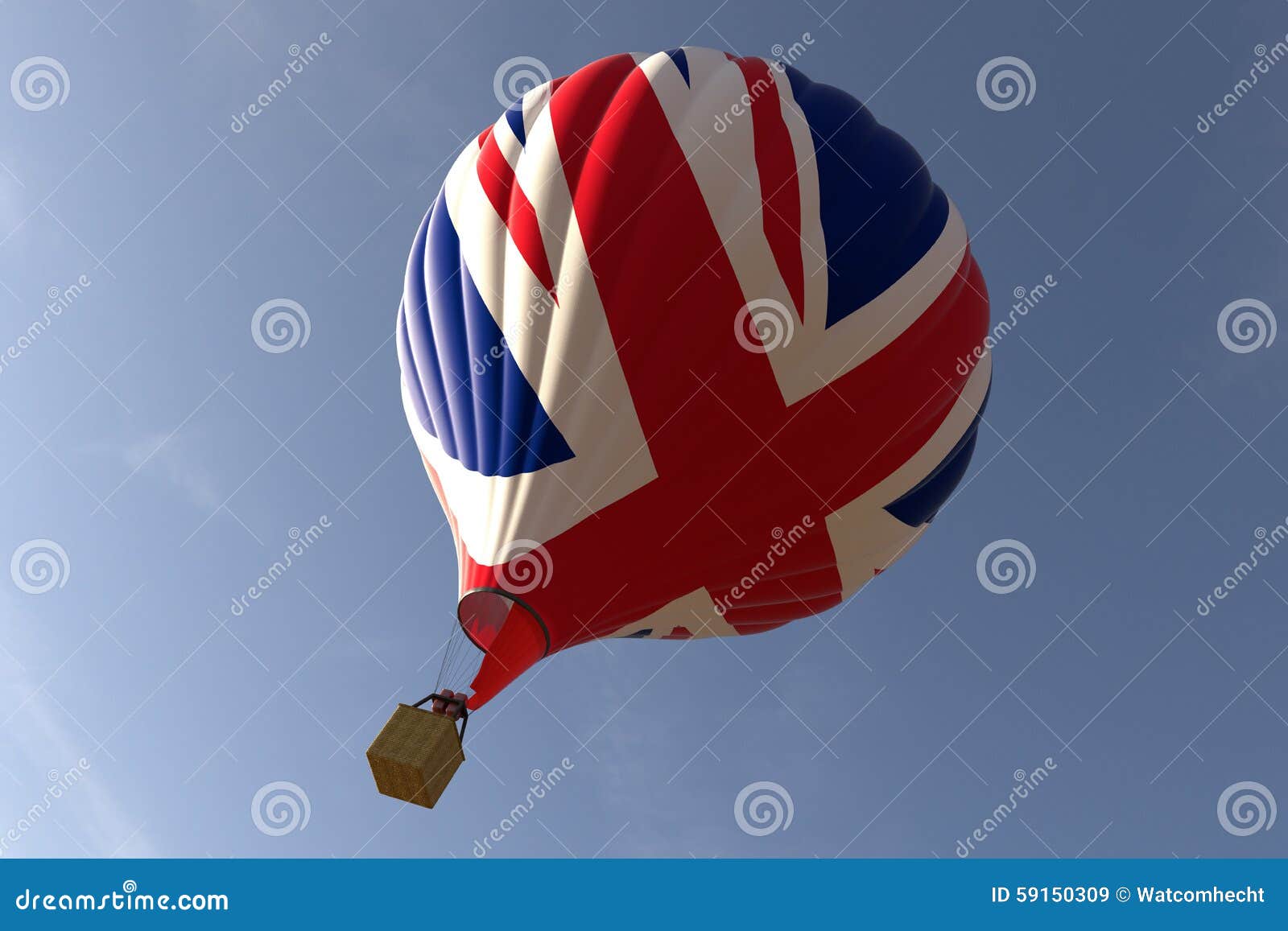 Hot Air Balloon Union Jack Stock Image Image of clear, british