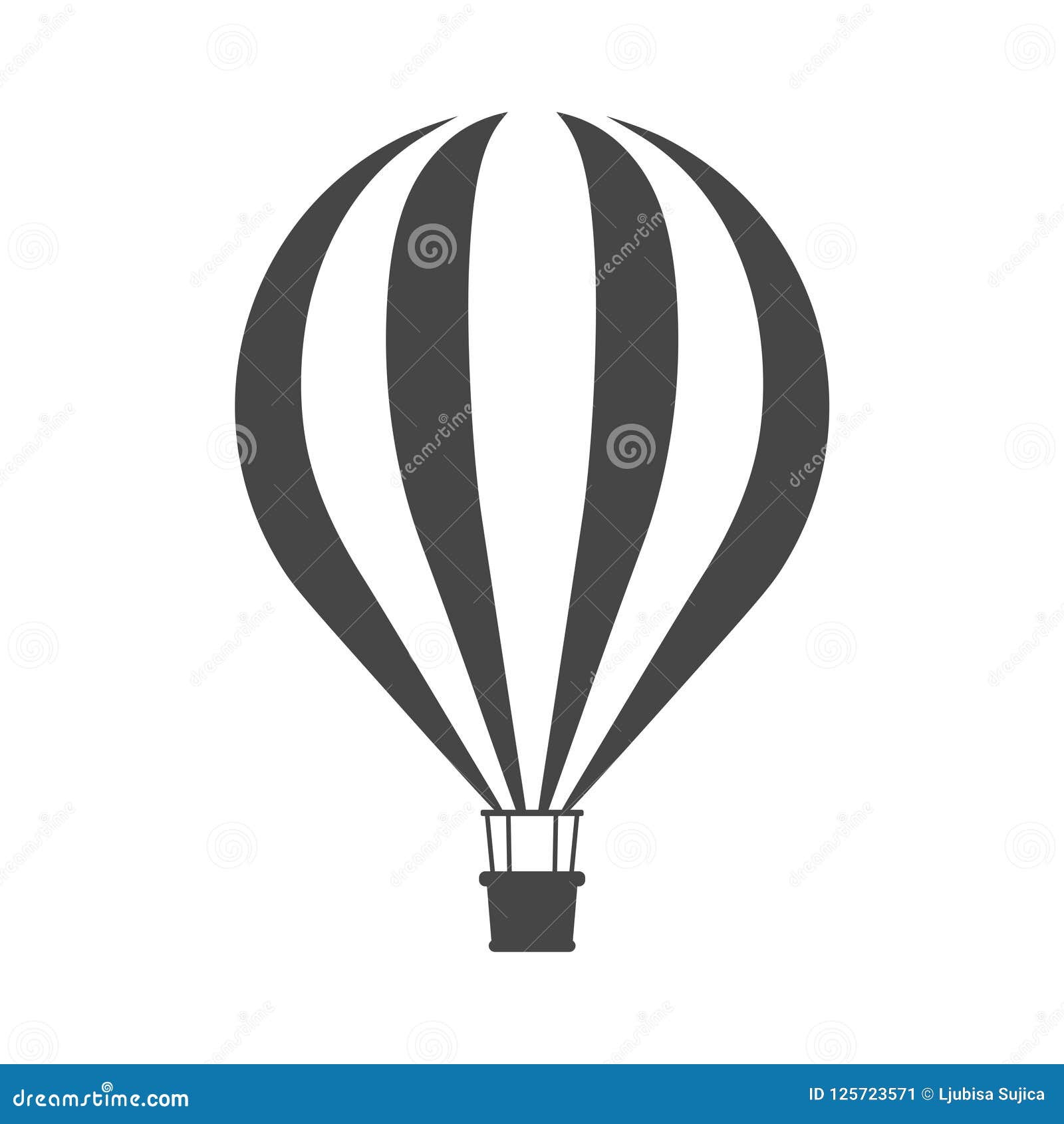 Scherm Aanvrager Onleesbaar Hot Air Balloon Vector Illustration, Simple Vector Icon or Logo Stock  Illustration - Illustration of icon, color: 125723571