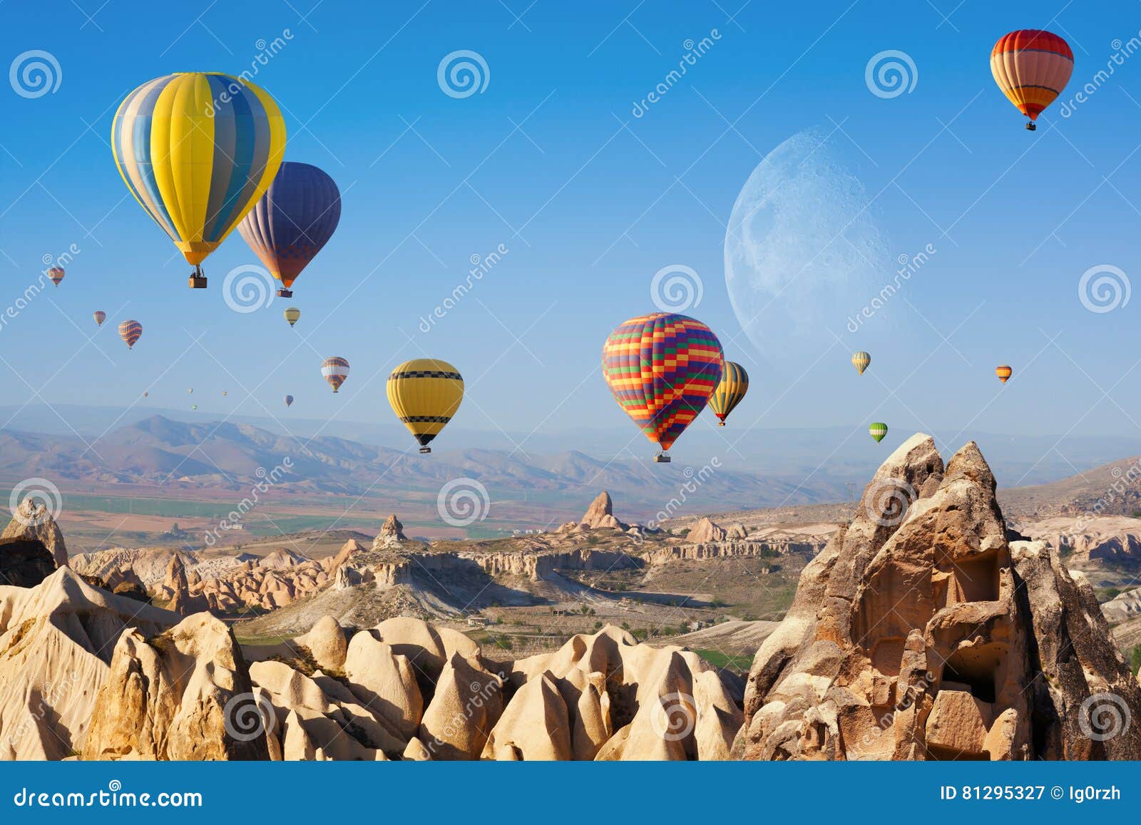 hot air ballooning in cappadocia, turkey.