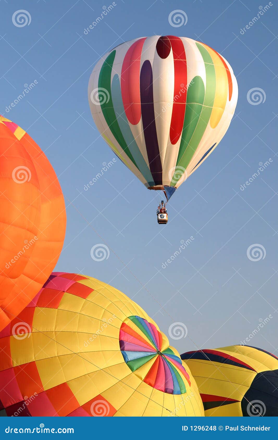 hot air ballooning colors rural