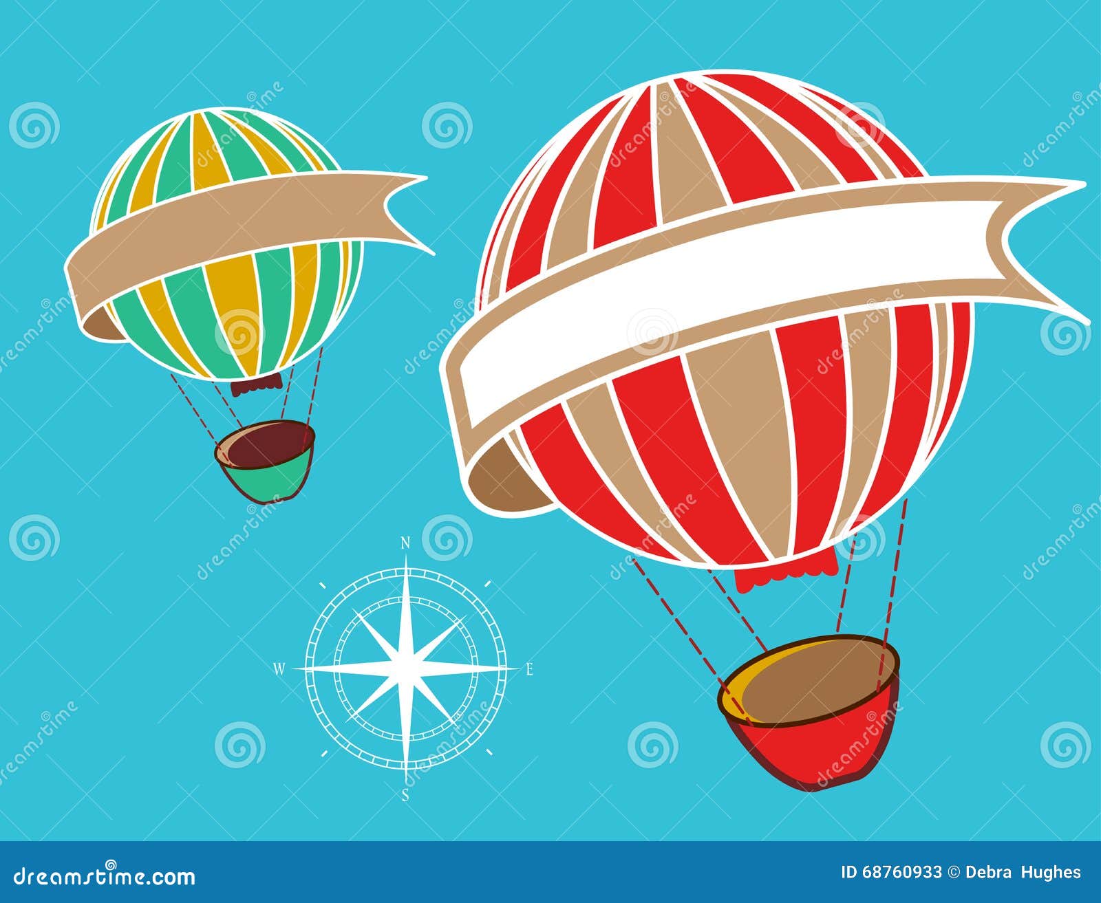 Hot air balloons copyspace stock vector. Illustration of party 68760933