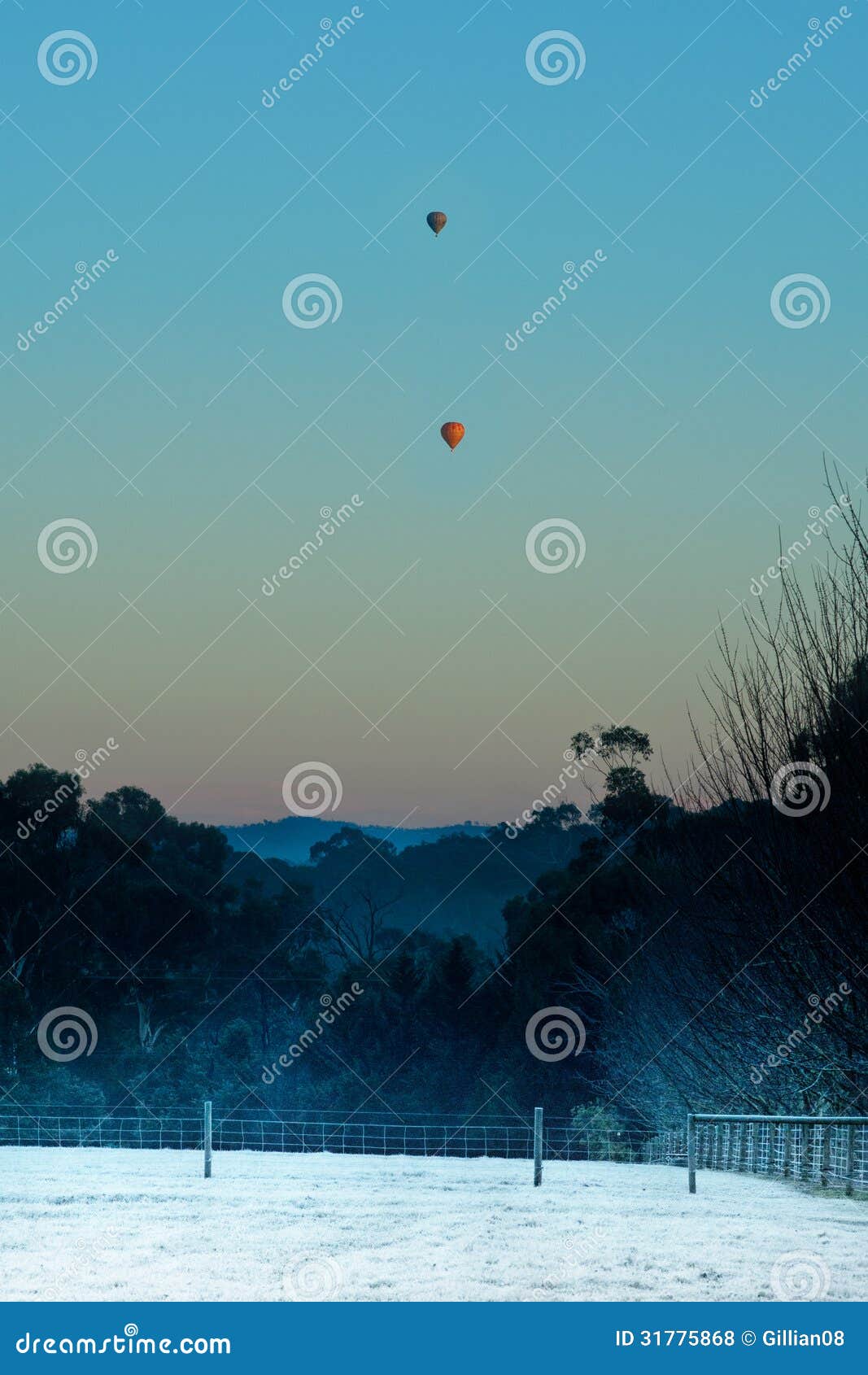 Hot Air Balloons At Dawn Royalty Free Stock Photos - Image ...