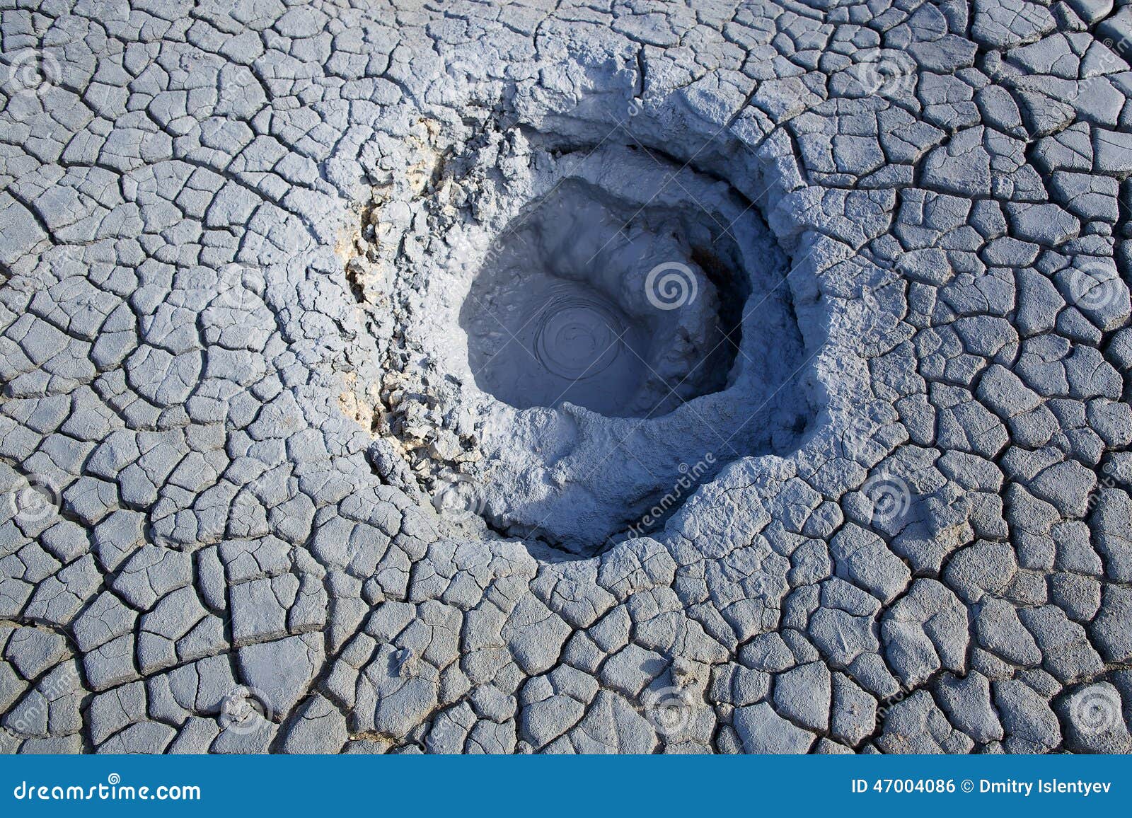 hot boiling mud bubbling