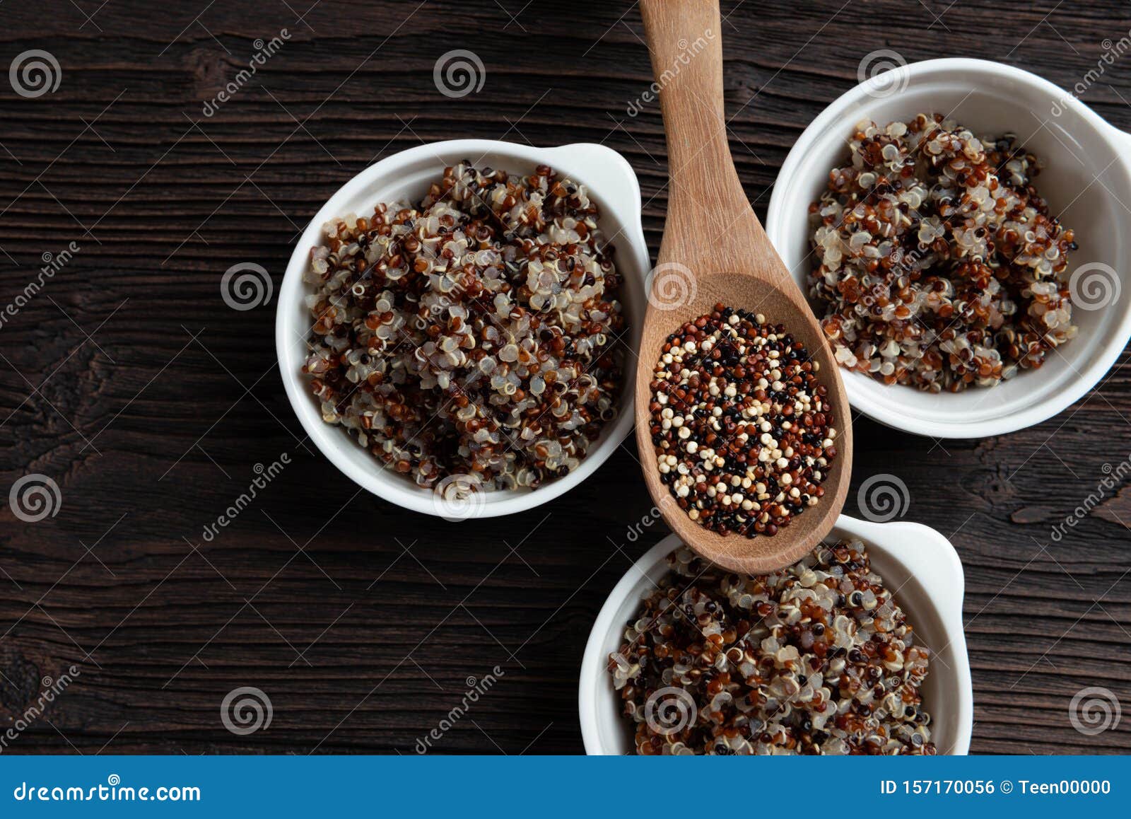 Hot Cereal Mix of Red and Whole Grain Quinoa Stock Photo Image of
