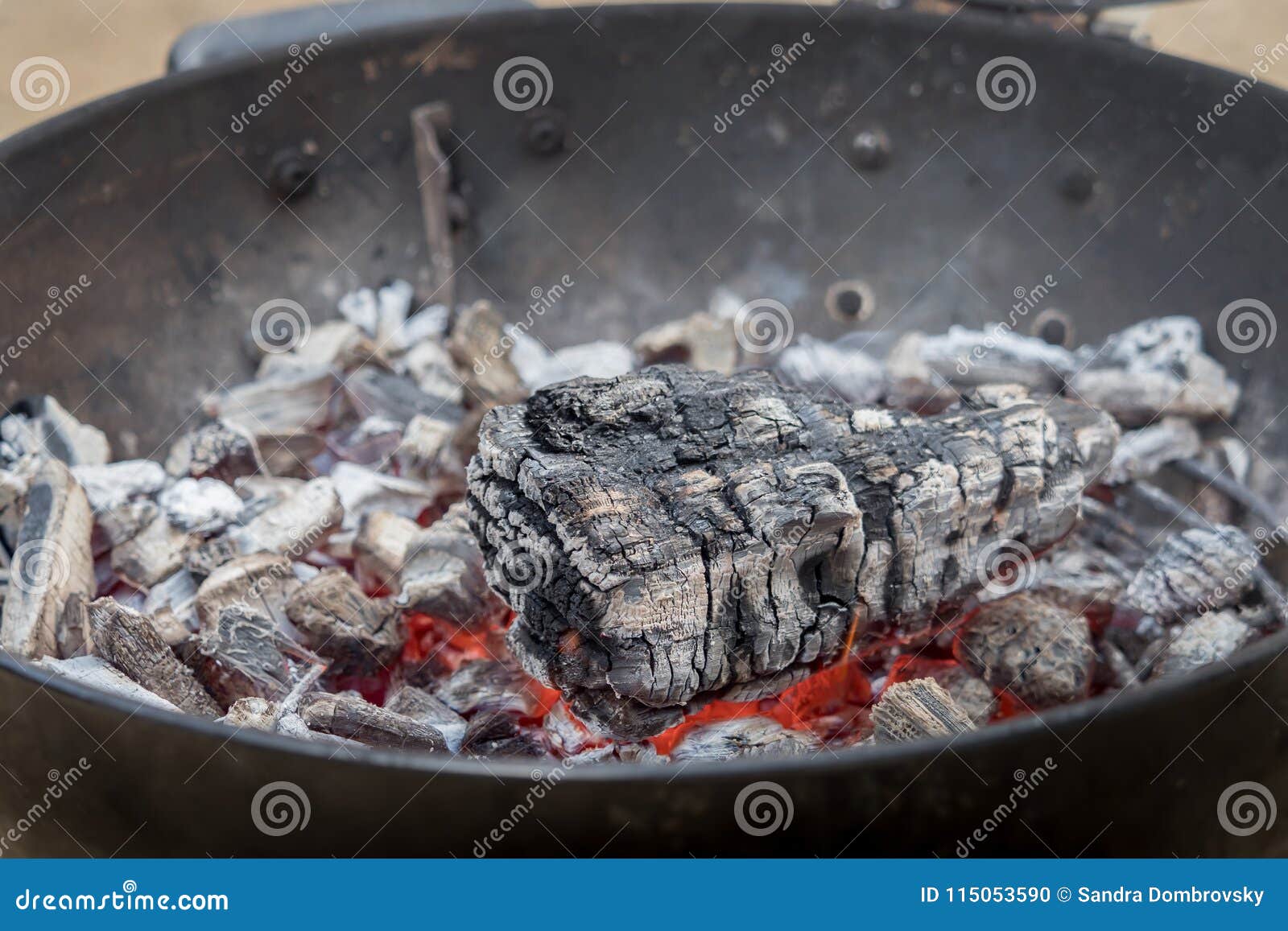 Hot Charcoal Burns in the Grill with Embers Stock Photo Image of burns, ember 115053590