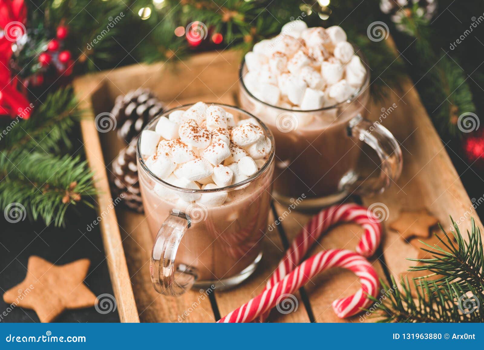 hot chocolate with marshmallows, warm cozy christmas drink