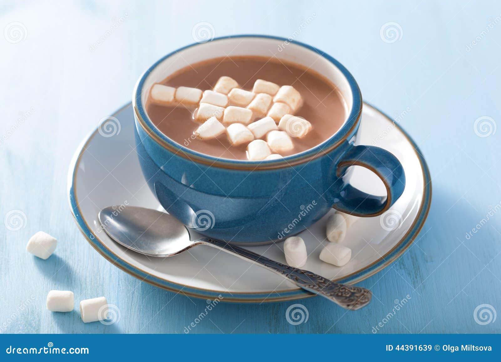 Hot Chocolate with Mini Marshmallows Stock Image - Image of unhealthy ...