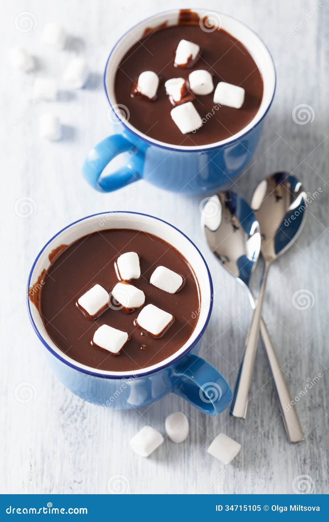 Hot Chocolate with Small Marshmallows Stock Image - Image of cacao ...