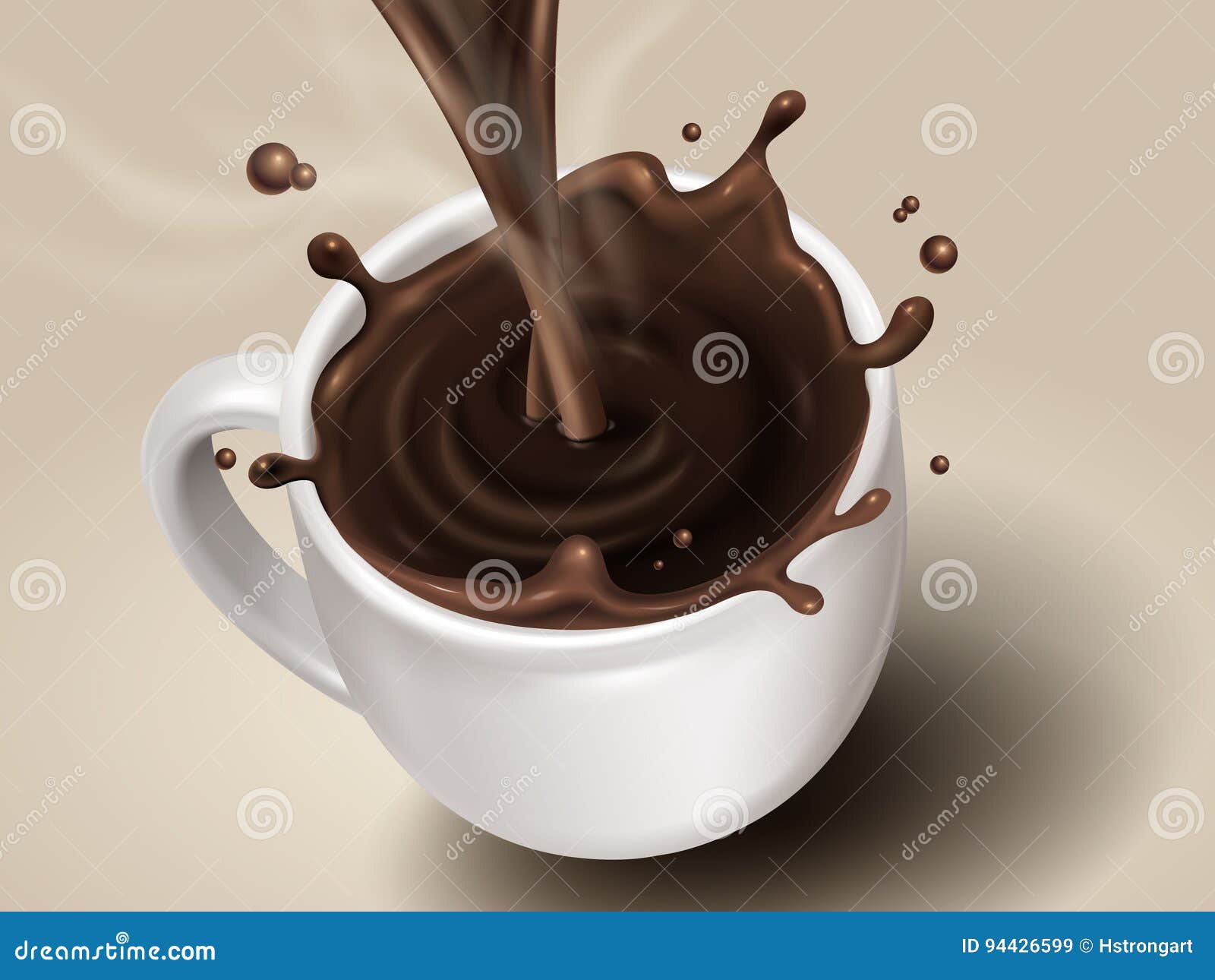 Hot Chocolate Special Effect Stock Illustration Illustration of