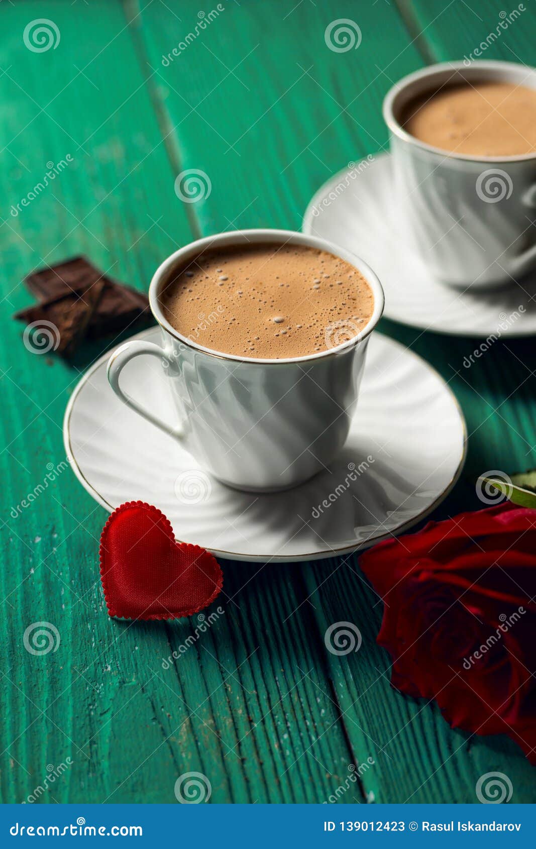 Hot Chocolate for St Valentine`s Day Stock Image - Image of love ...