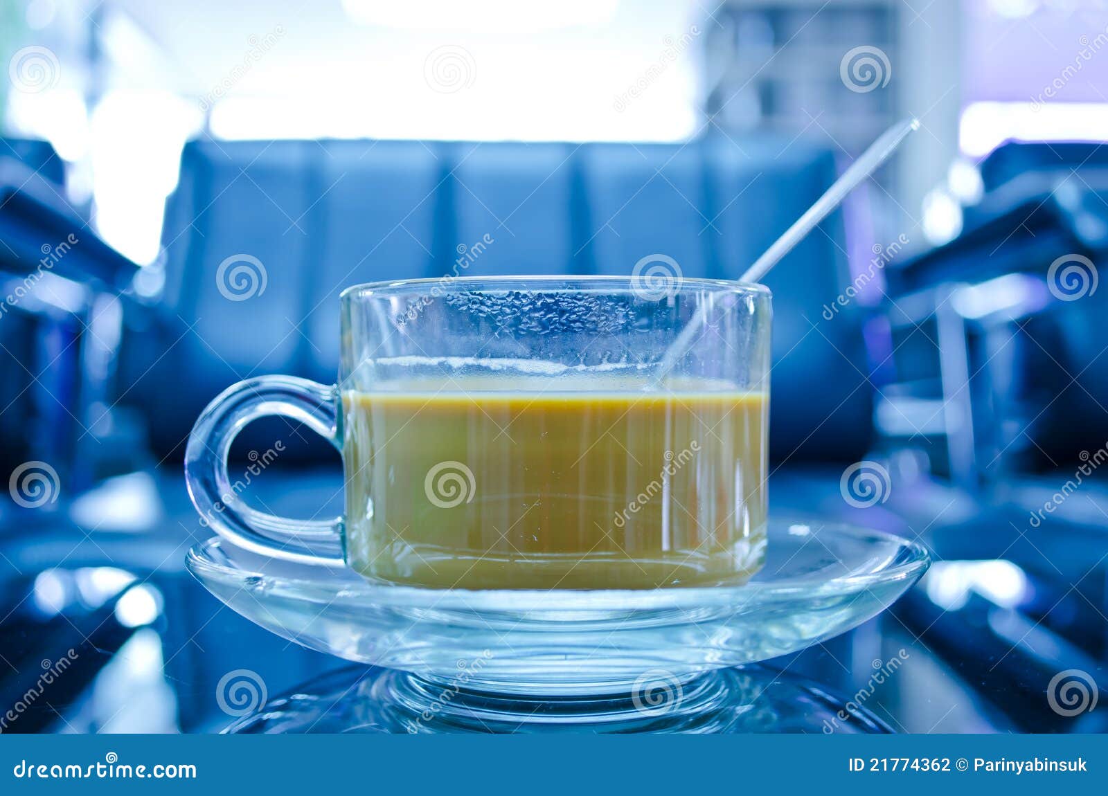 Hot Coffee in Glass Cup with Plate Stock Photo Image of morning
