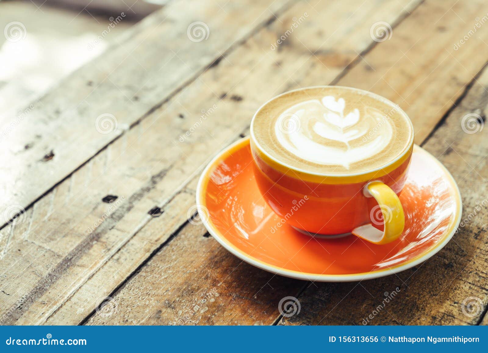 Hot coffee latte stock photo. Image of cafe, closeup 156313656
