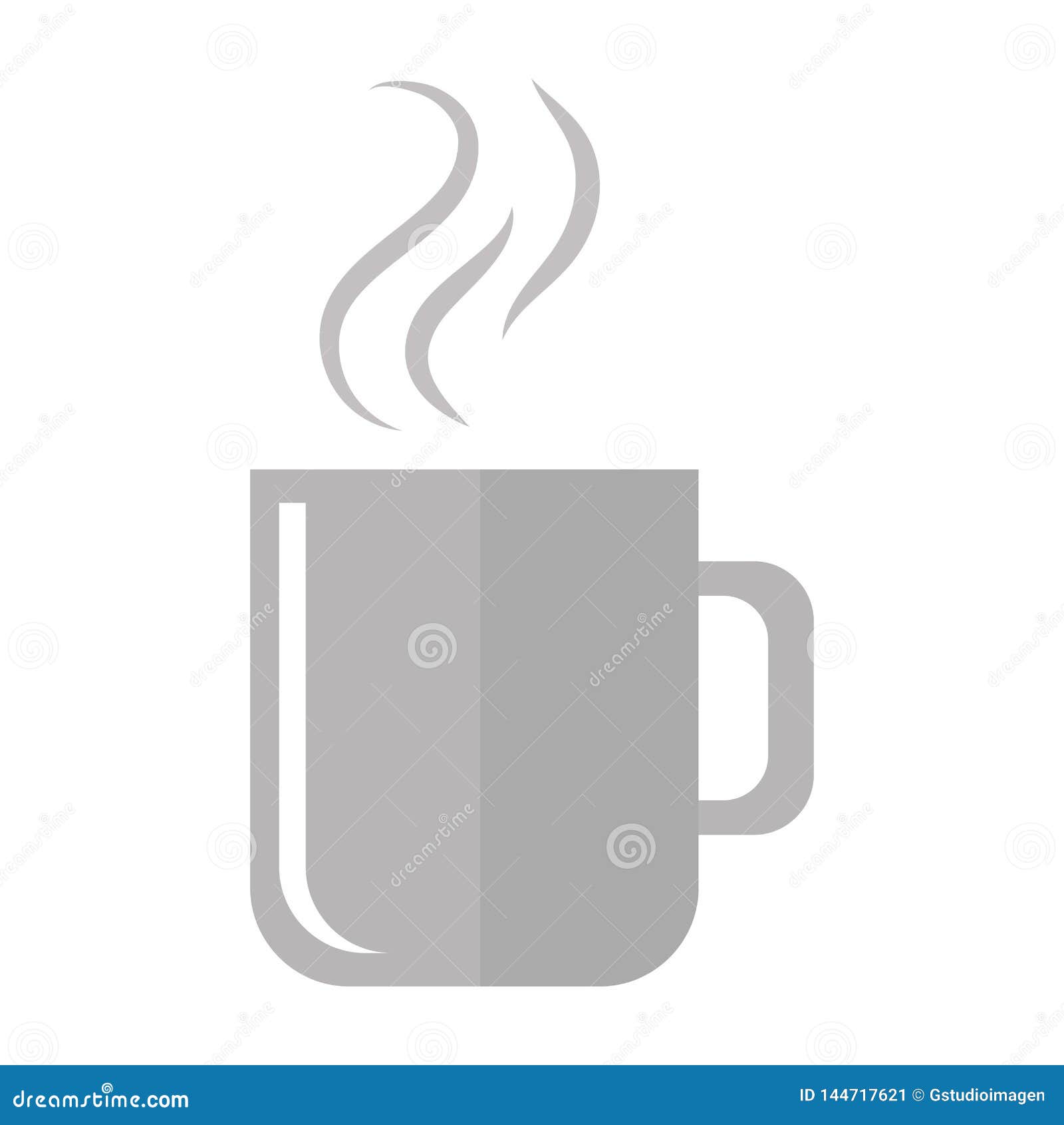 Hot coffee mug stock vector. Illustration of caffeine - 144717621