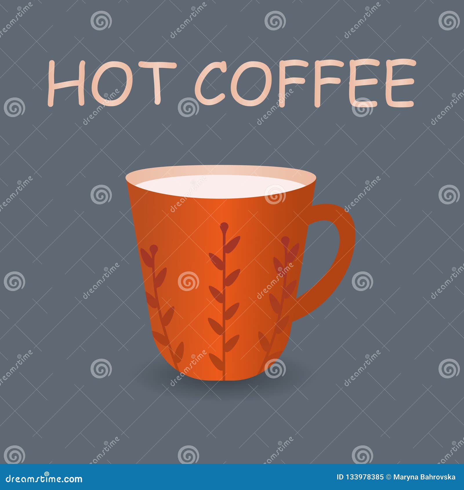 Download Perfect Red Cup Of Coffee With Steam. Vector Illustration. Stock Vector - Illustration of food ...