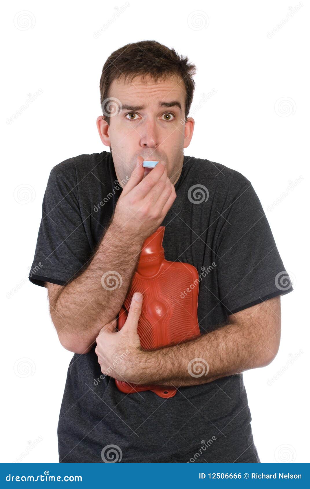 Hot/Cold Fever Symptoms stock photo. Image of person 12506666