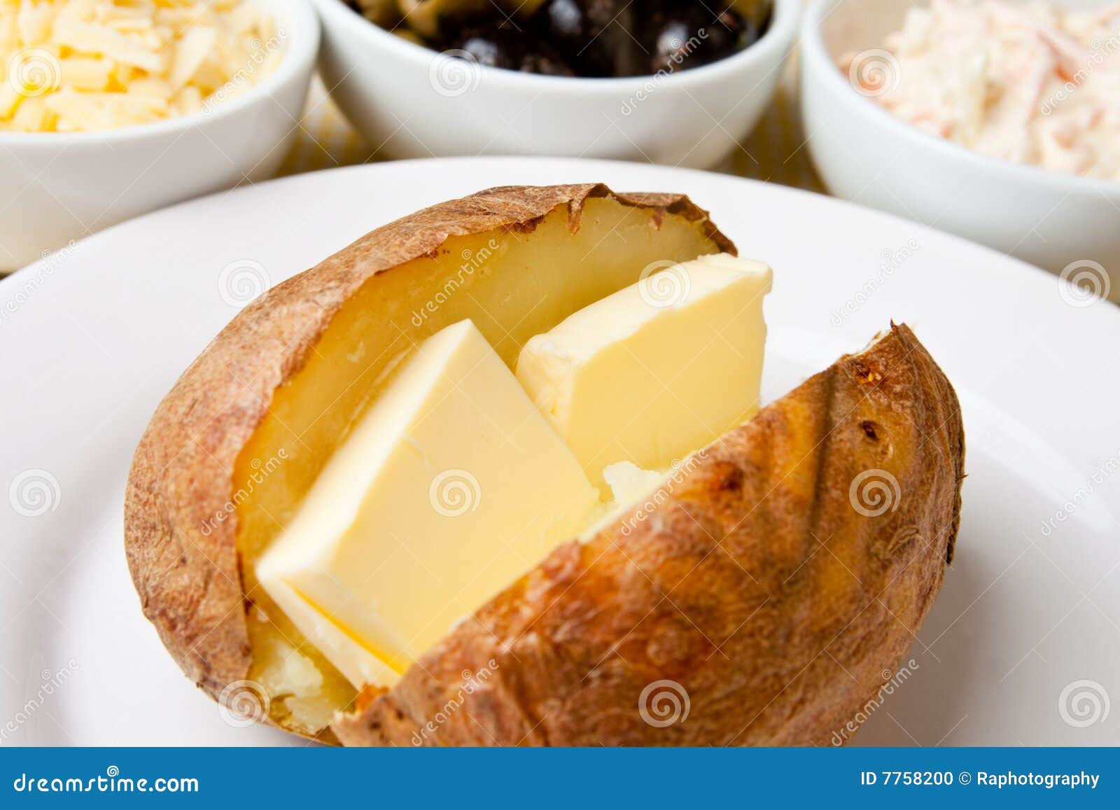 Hot and Crispy Baked Potato Stock Photo - Image of dinner, fresh: 7758200