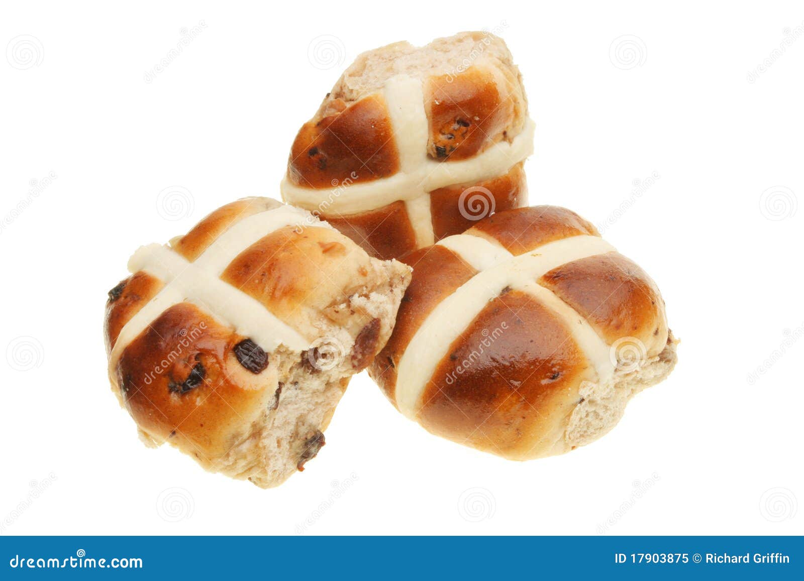 Hot cross buns stock image. Image of glazed, dried, isolated 17903875