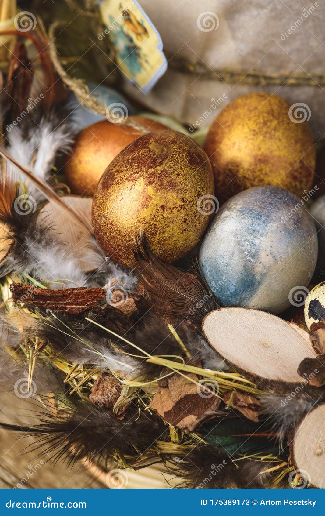 Hot Cross Buns and Easter Eggs Christmas Stock Image - Image of cake ...