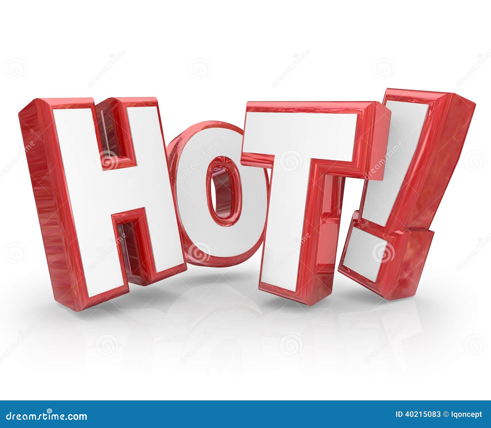 hot 3d word red letters popular new trending sizzling heat