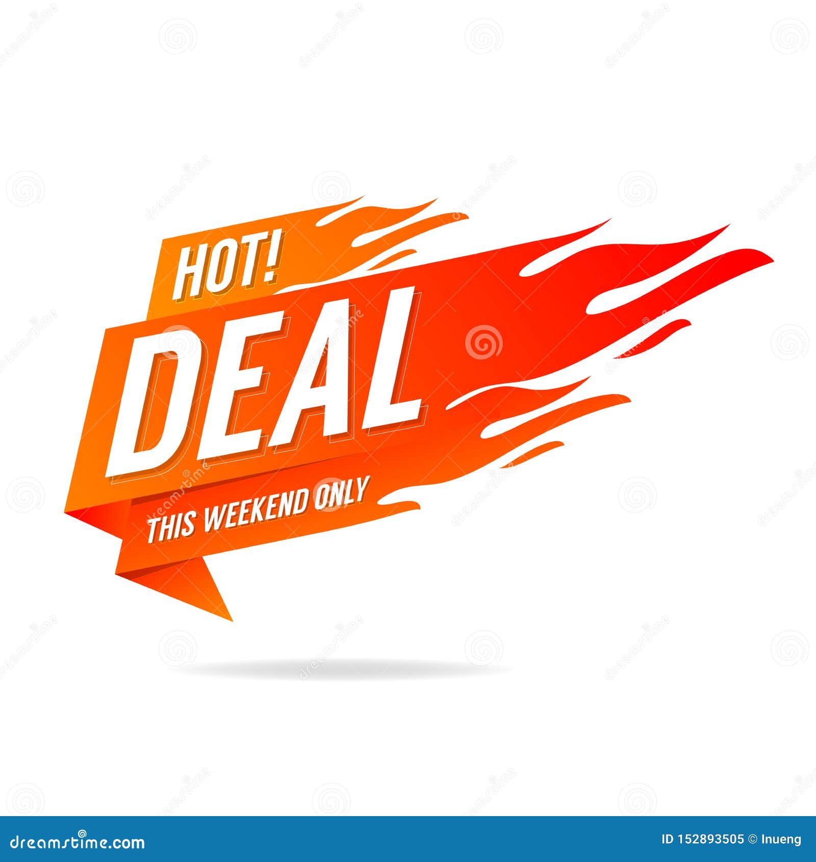 hot deal banner. this weekend only, big sale, discount.