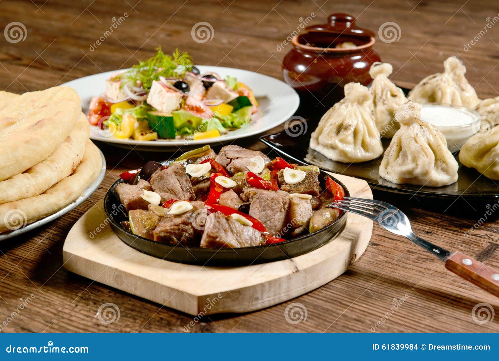 Hot dinner stock photo. Image of mixed, meat, cucumber 61839984