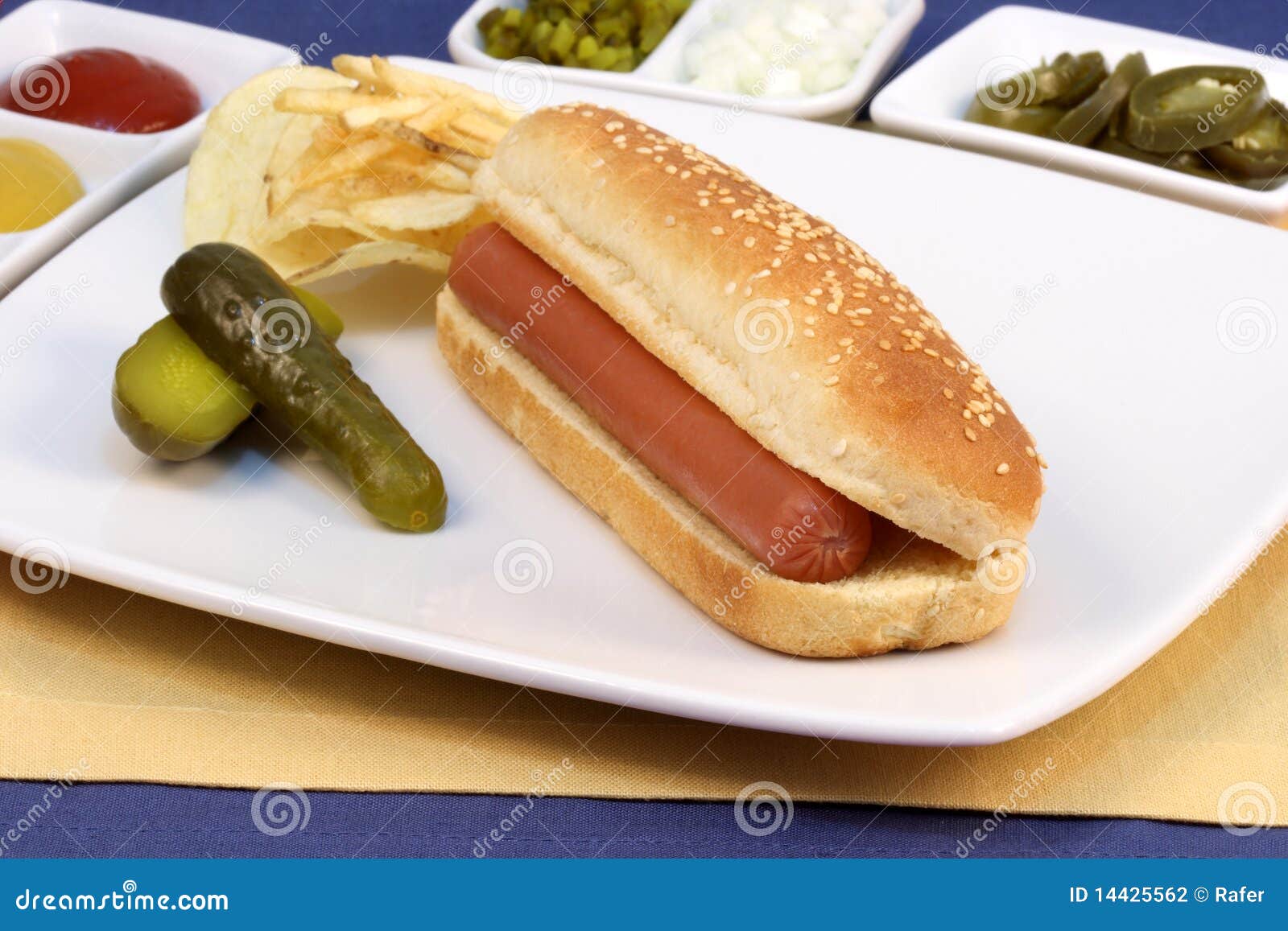 Hot dog stock photo. Image of food, snack, relish, fast 14425562