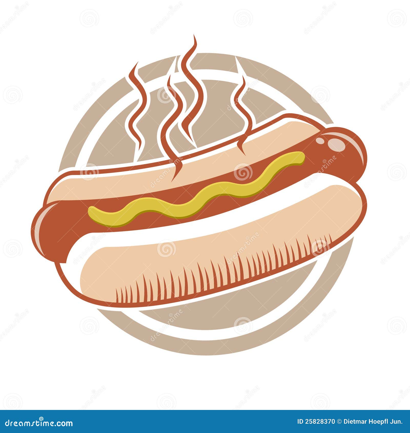 Hot dog stock illustration. Illustration of dinner, symbol 25828370