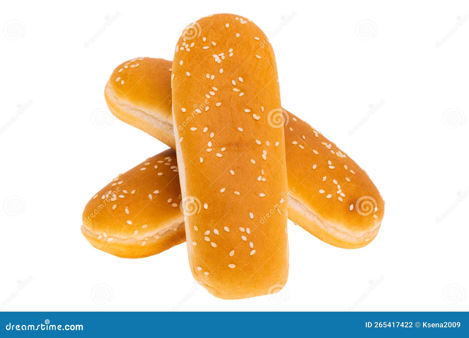 Hot dog bun isolated stock photo. Image of fastfood 265417422