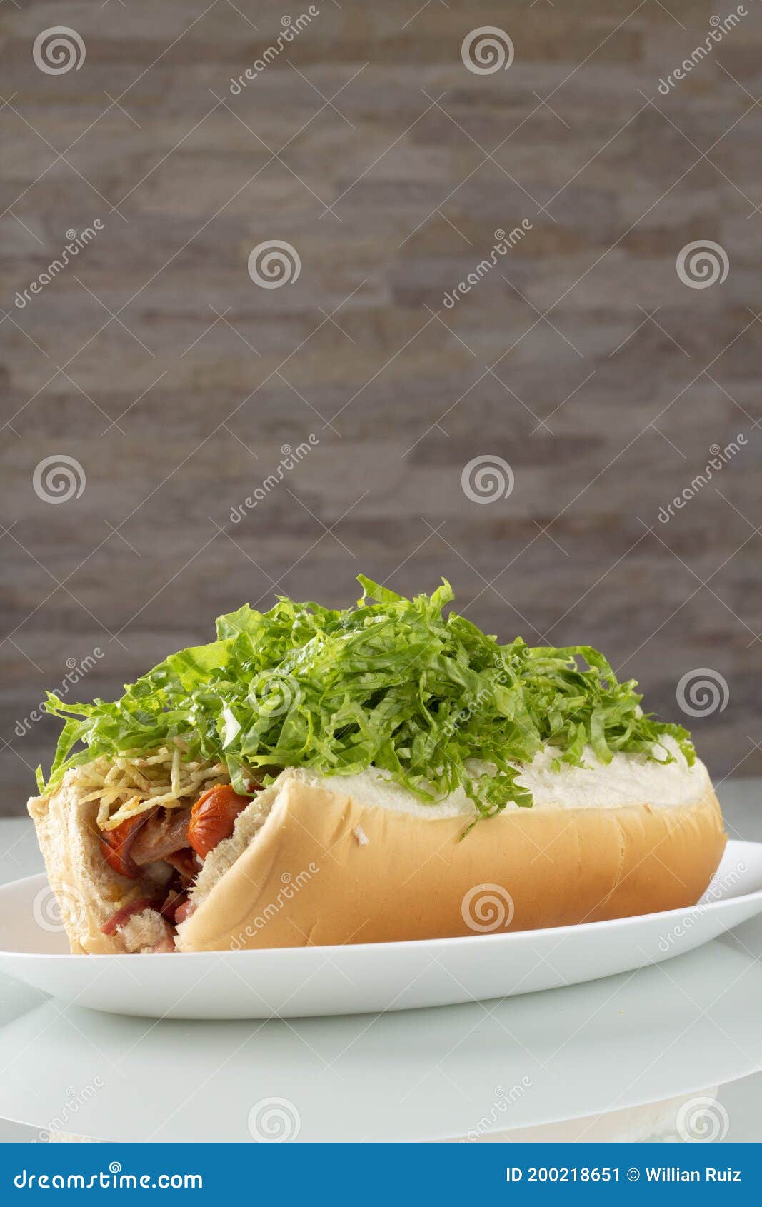 hot dog cachorro quente bacon salada lanche