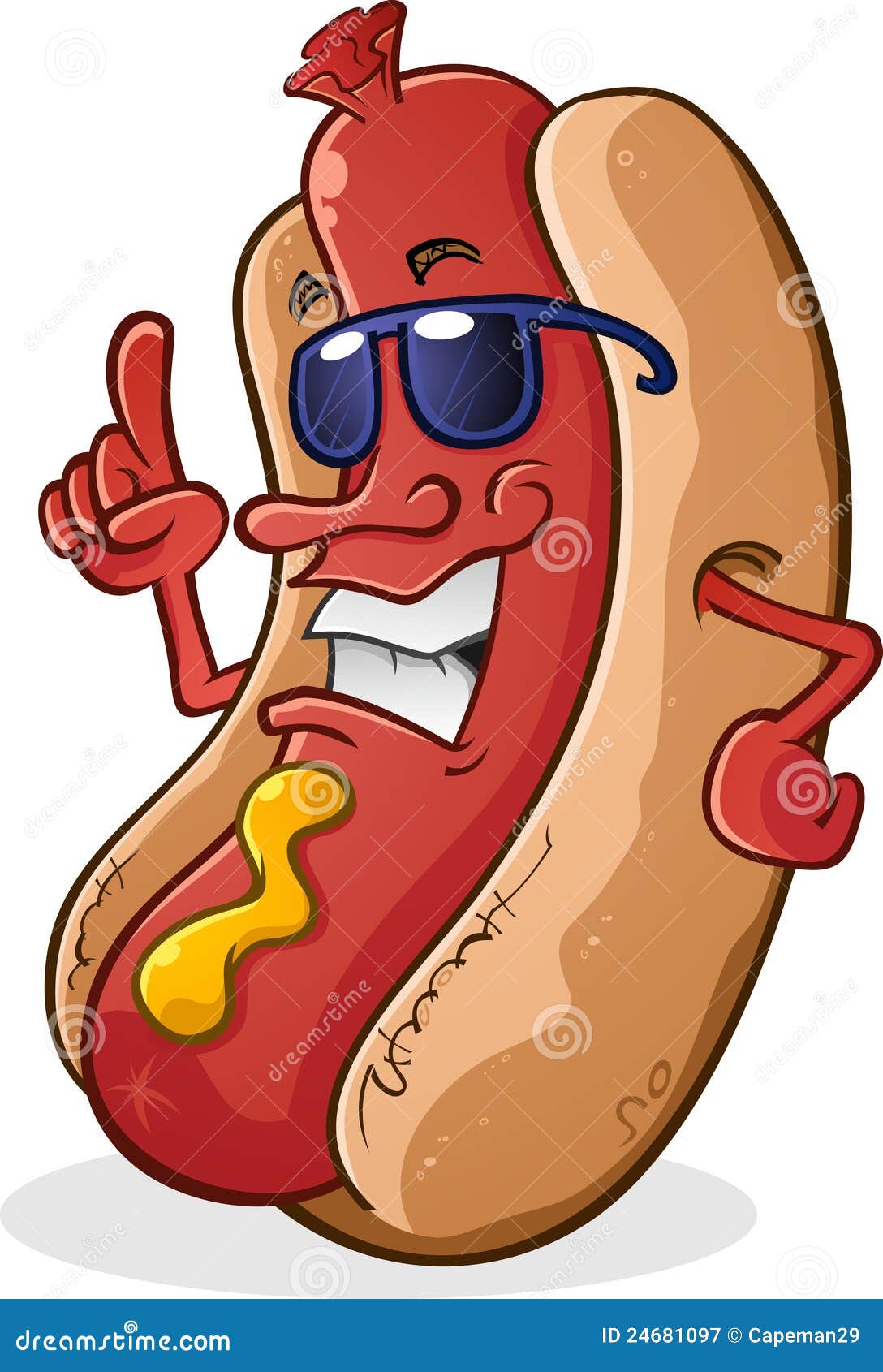 hot dog character with attitude