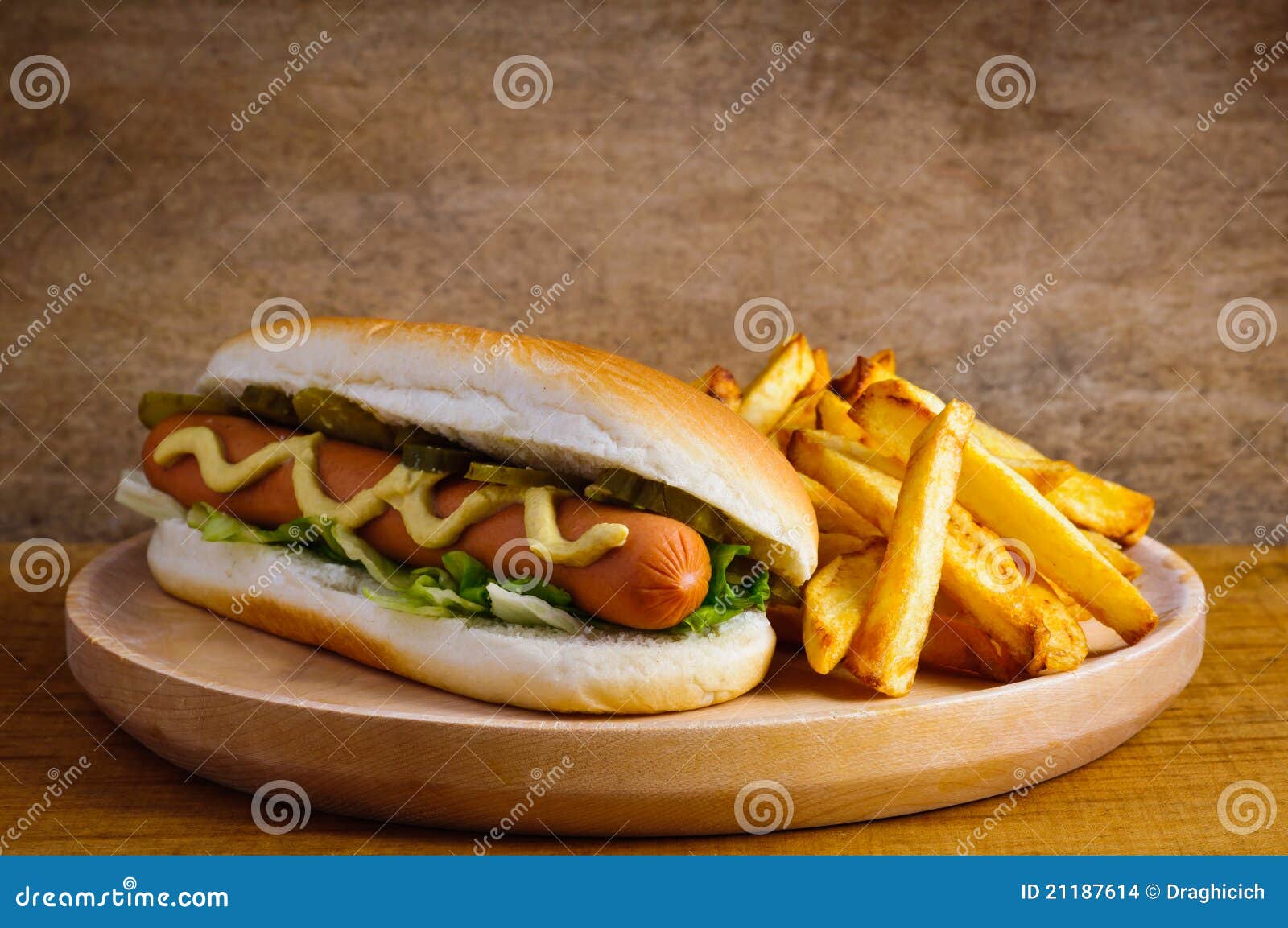 hot dog and french fries