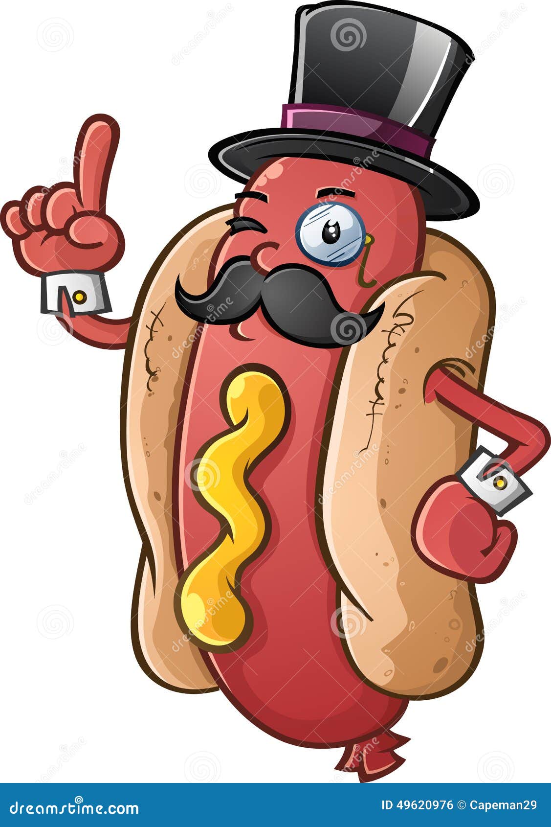 Hot Dog Gentleman Cartoon Character Stock Vector Illustration Of British Proper