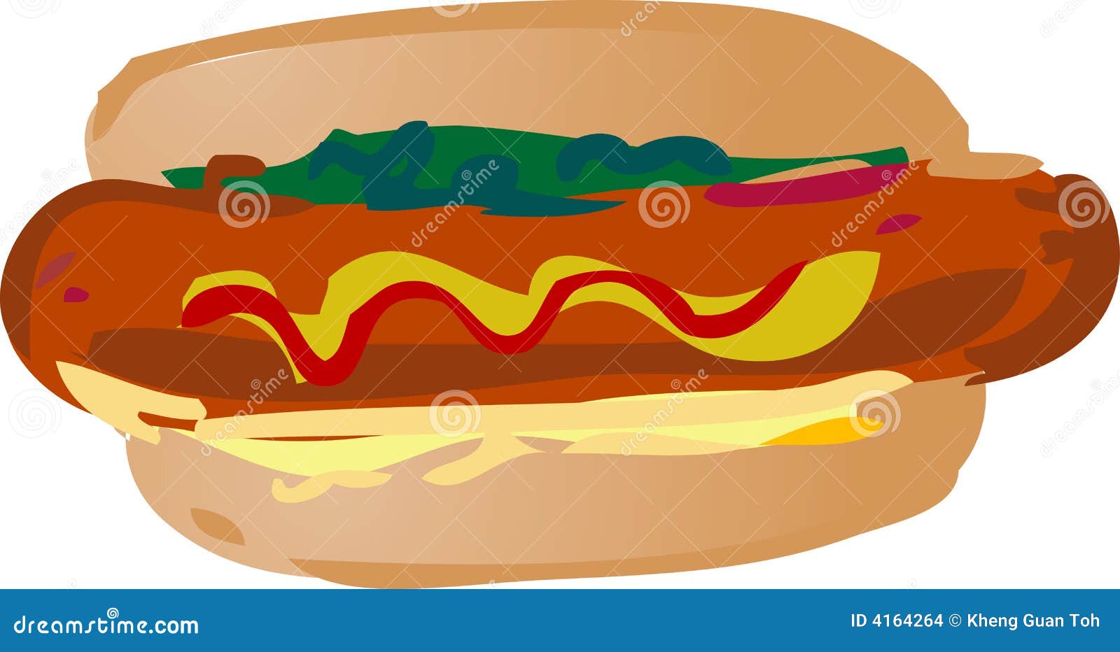 Hot dog illustration stock vector. Illustration of hotdog - 4164264