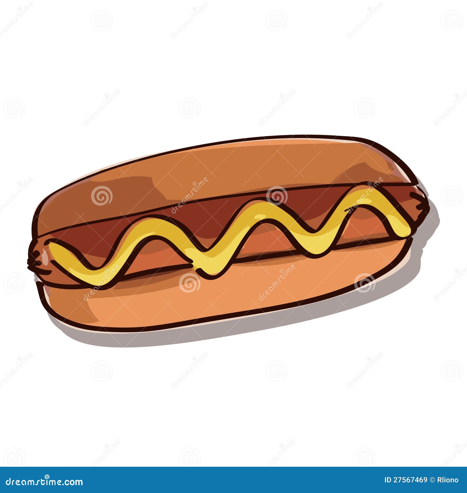 Hot Dog Illustration. Vector Stock Illustration - Illustration of fresh