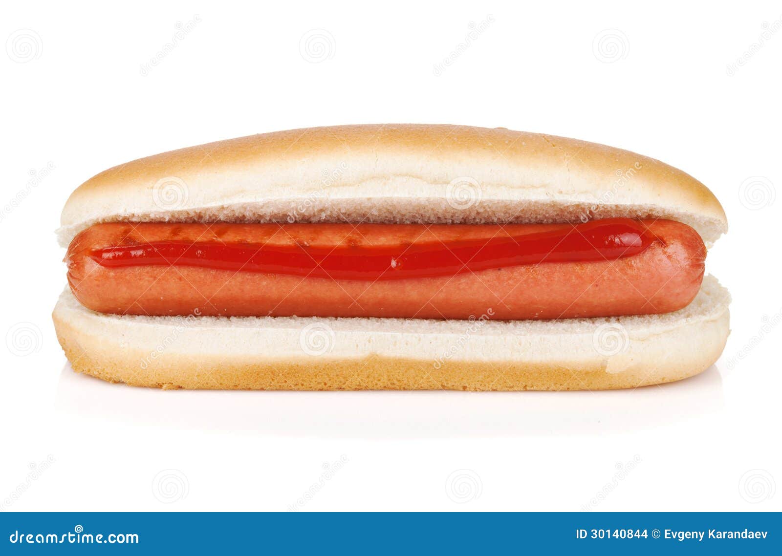Hot Dog With Ketchup Stock Images Image 30140844