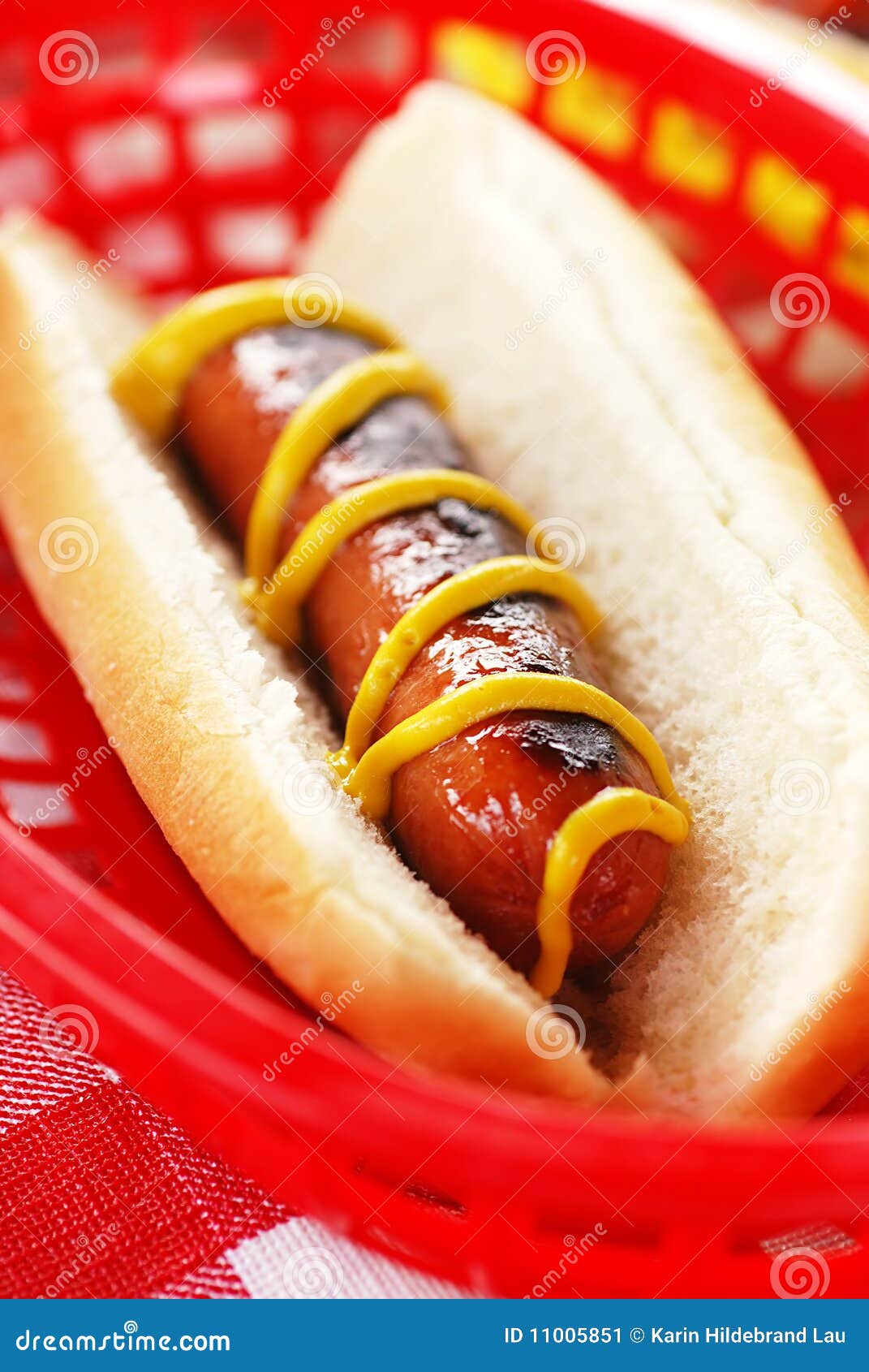 Hot Dog With Mustard Stock Image Image 11005851