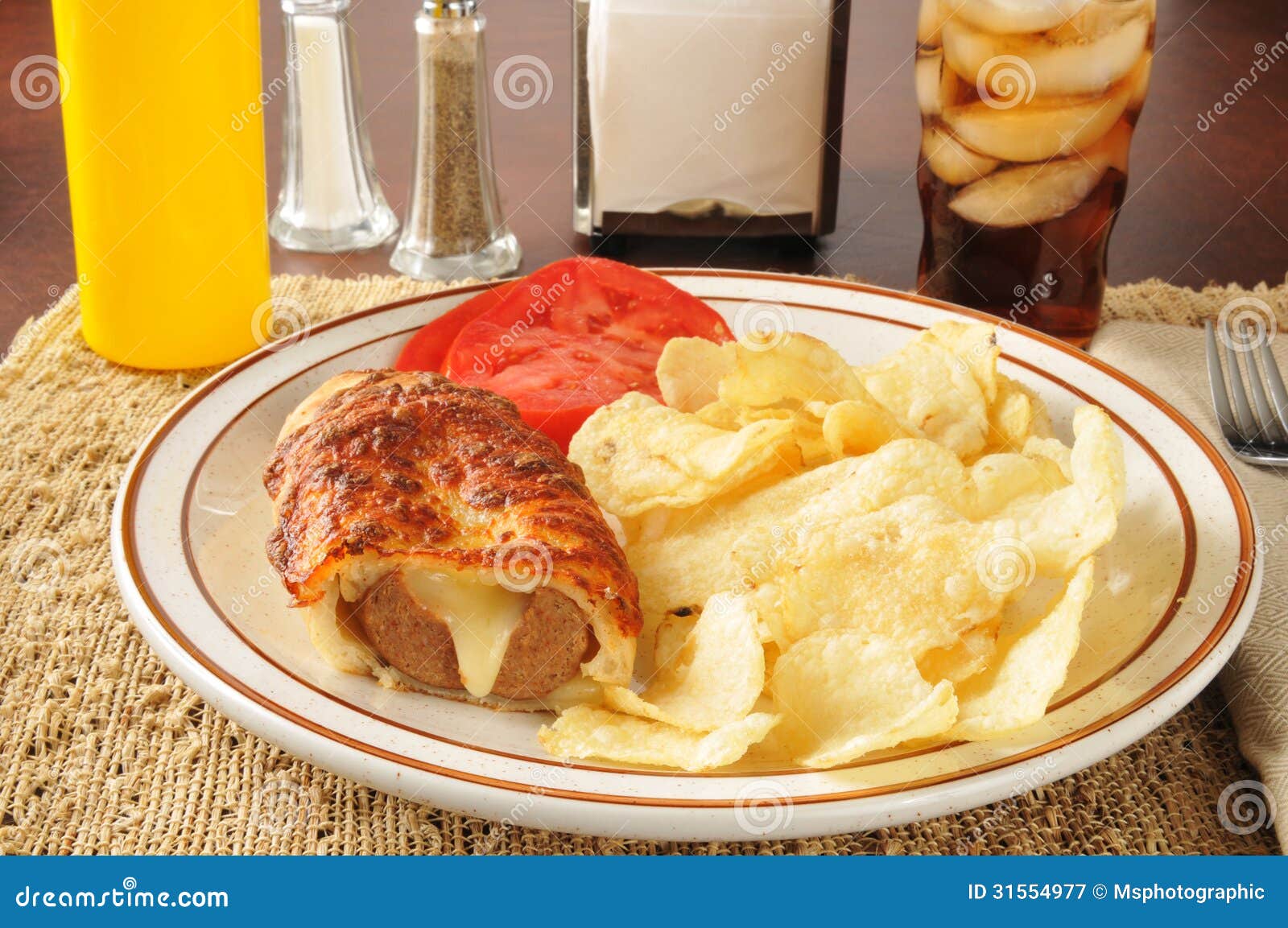 Hot dog in pastry stock image. Image of pastry, cola - 31554977