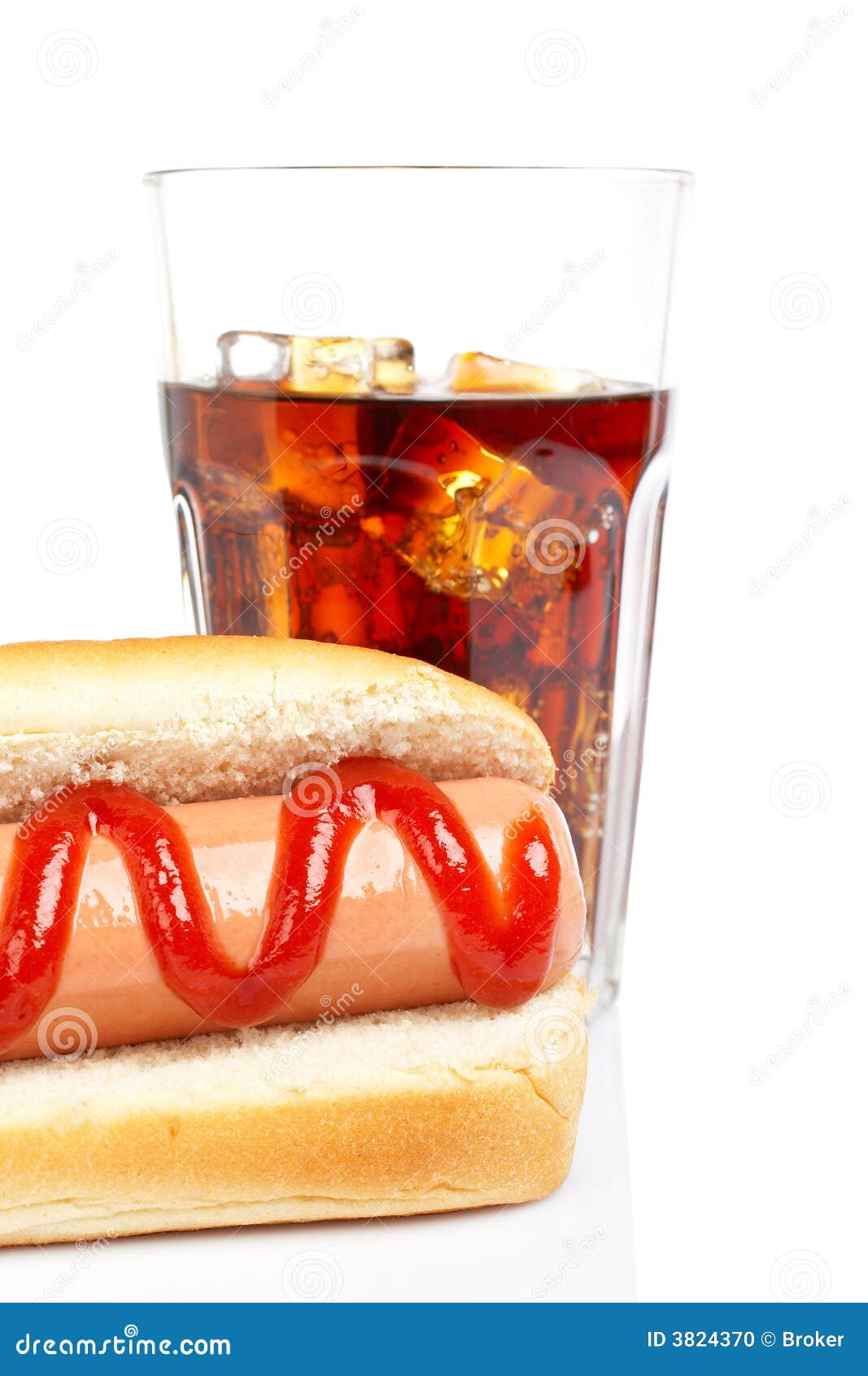 Hot dog and soda stock photo. Image of nourishment, culinary 3824370